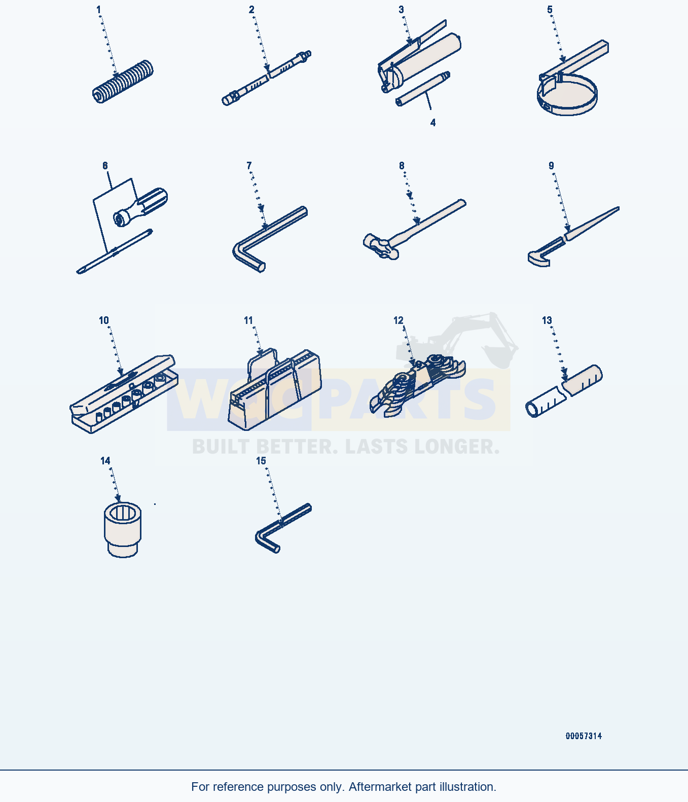 Komatsu PC1250-8 General Tool Set (#30158-) parts diagram