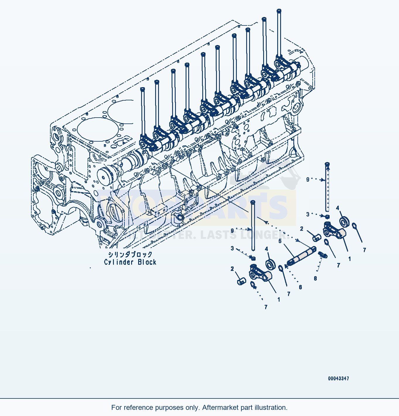 Komatsu PC1250-8 Camshaft, Cam Follower And Push Rod (#511700-) parts diagram