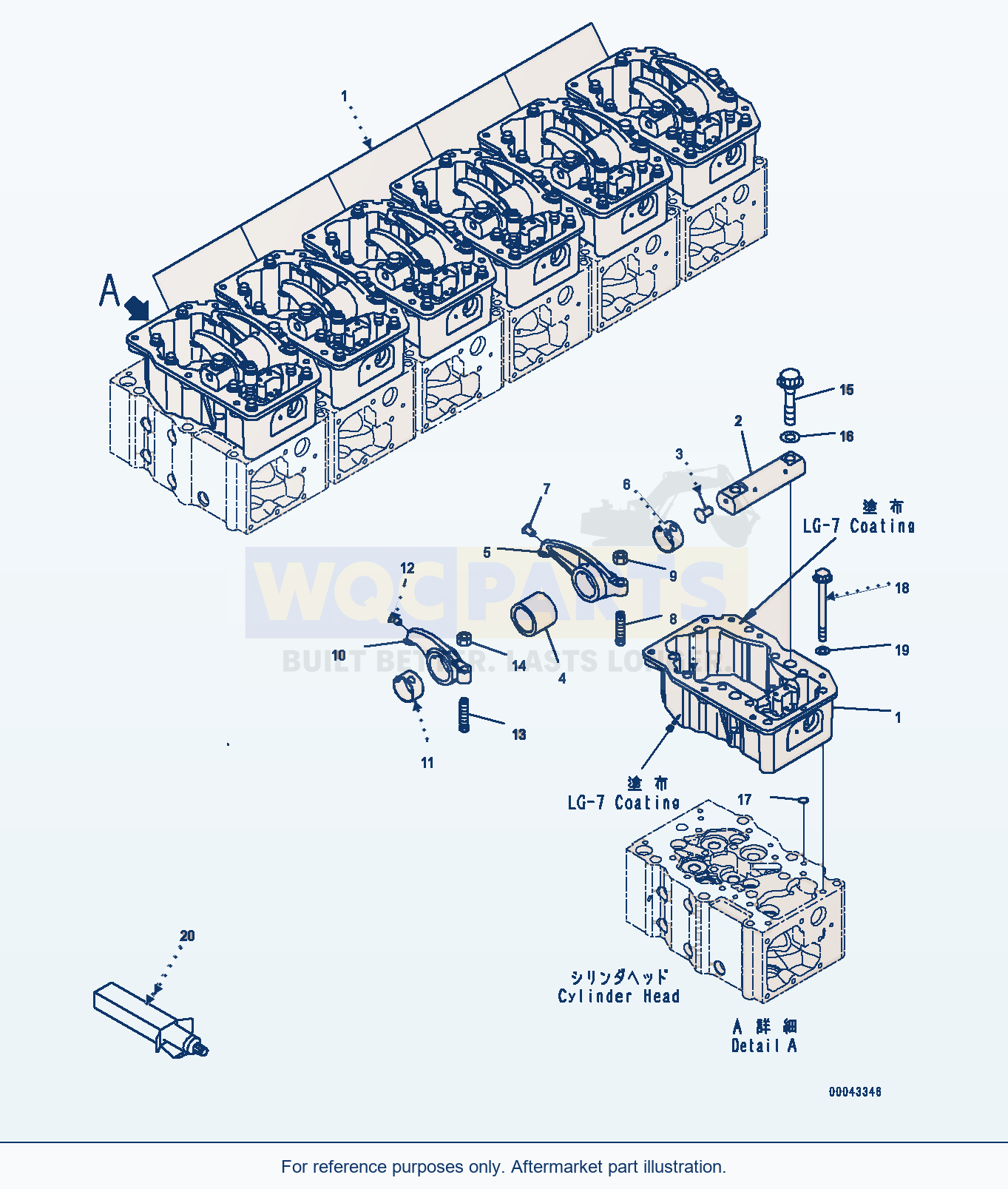 Komatsu PC1250-8 Camshaft, Rocker Arm And Housing (#511700-) parts diagram
