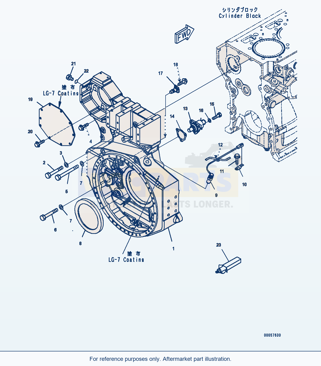 Komatsu PC1250-8 Flywheel Housing, (#511700-512350) parts diagram