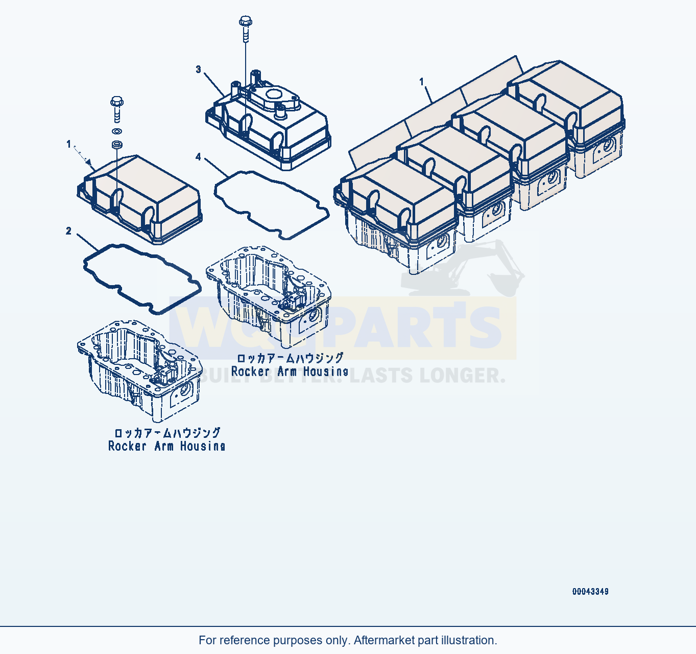 Komatsu PC1250-8 Rocker Arm Housing Cover (#511700-) parts diagram