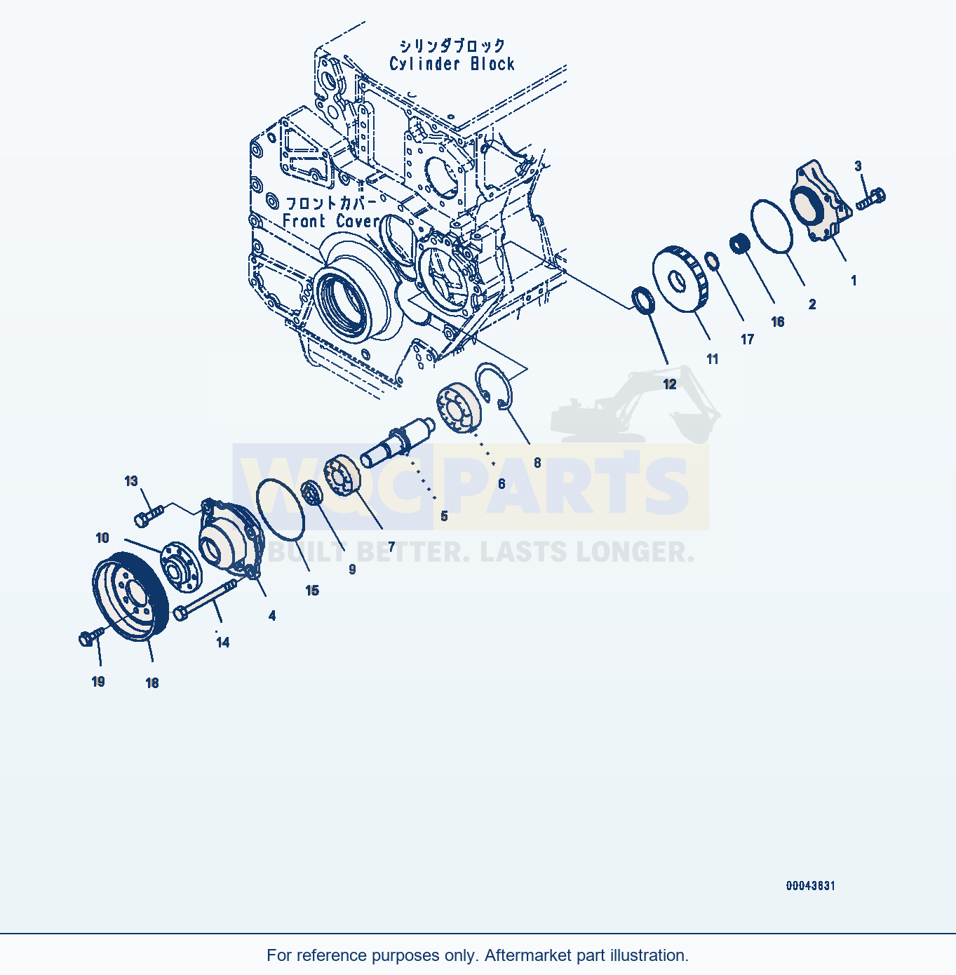 Komatsu PC1250-8 Alternator Drive (#511700-) parts diagram