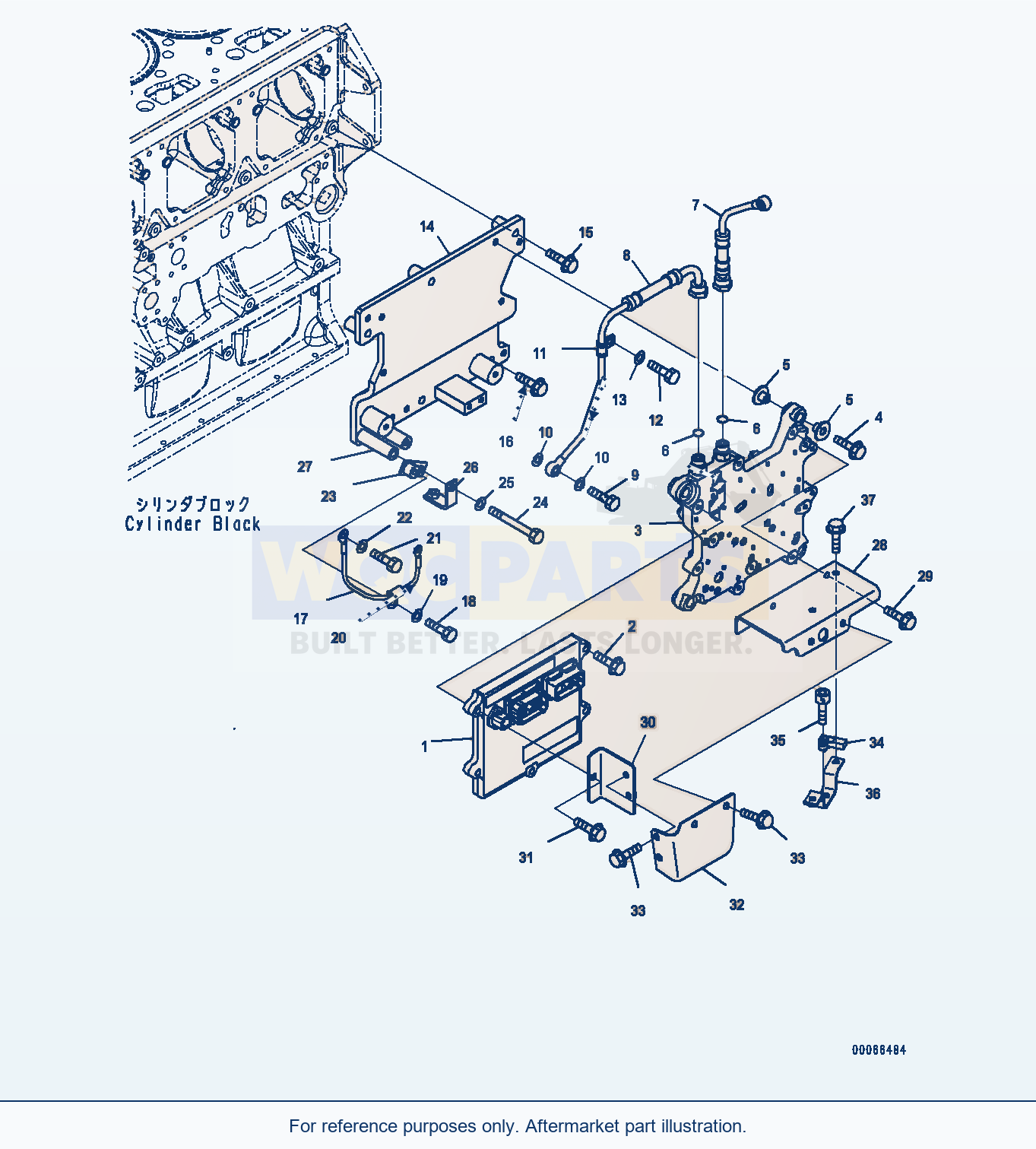 Komatsu PC1250-8 Fuel Controller And Piping (#511700-) parts diagram