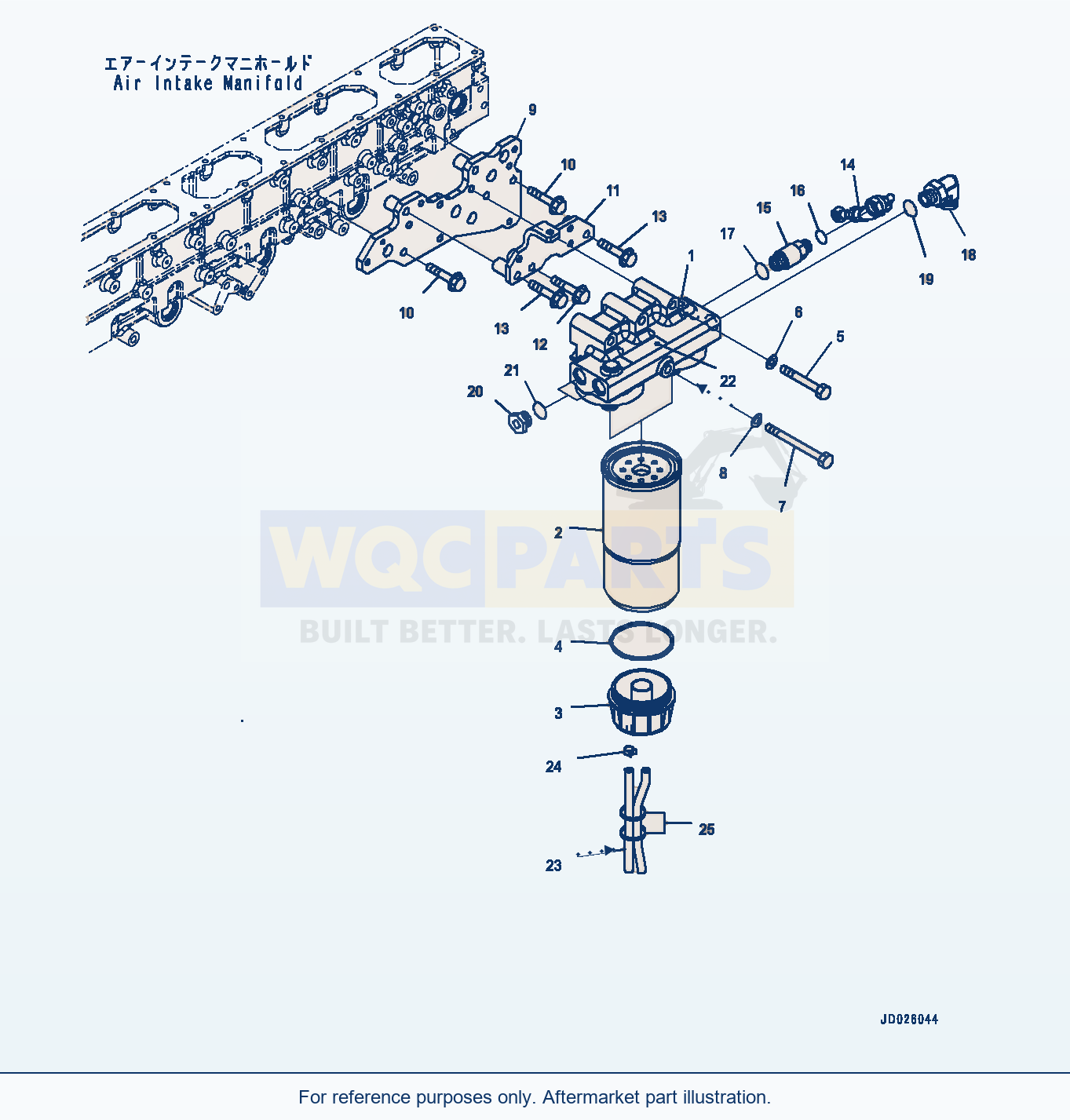 Komatsu PC1250-8 Fuel Filter, Prefilter And Mounting (#512373-) parts diagram