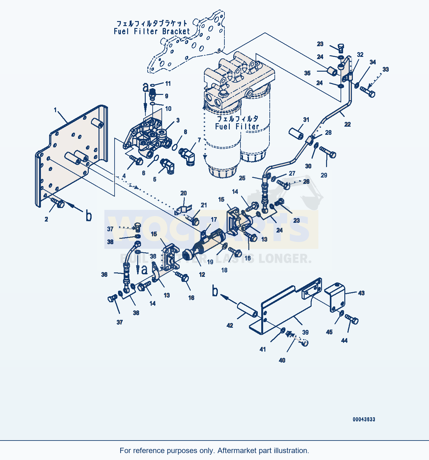 Komatsu PC1250-8 Fuel Filter, Priming Pump (#512373-) parts diagram