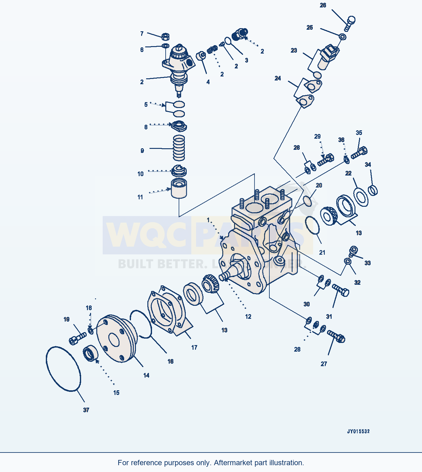 Komatsu PC1250-8 Fuel Supply Pump, Inner Parts, Pump (#511702-) parts diagram