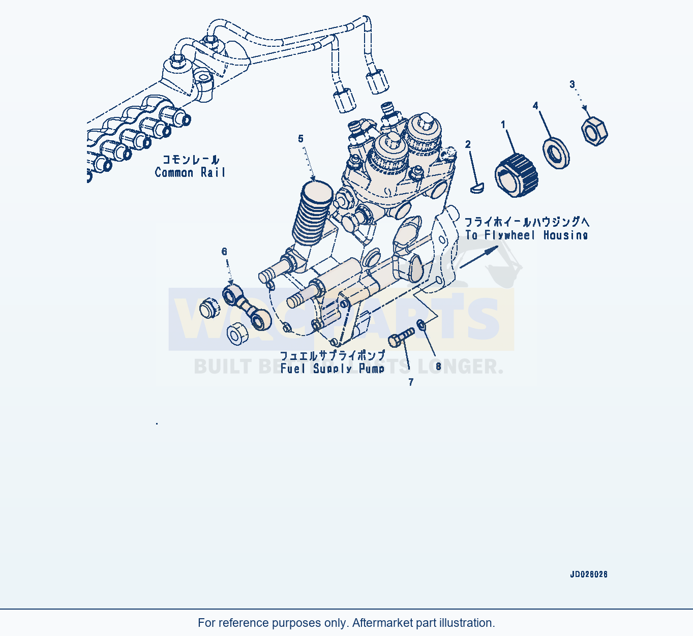 Komatsu PC1250-8 Fuel Supply Pump, Output Coupling (#511700-) parts diagram