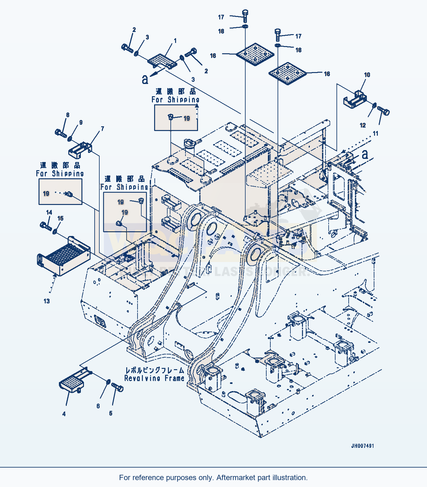 Komatsu PC1250-8 Handrail, Step (#30246-) parts diagram