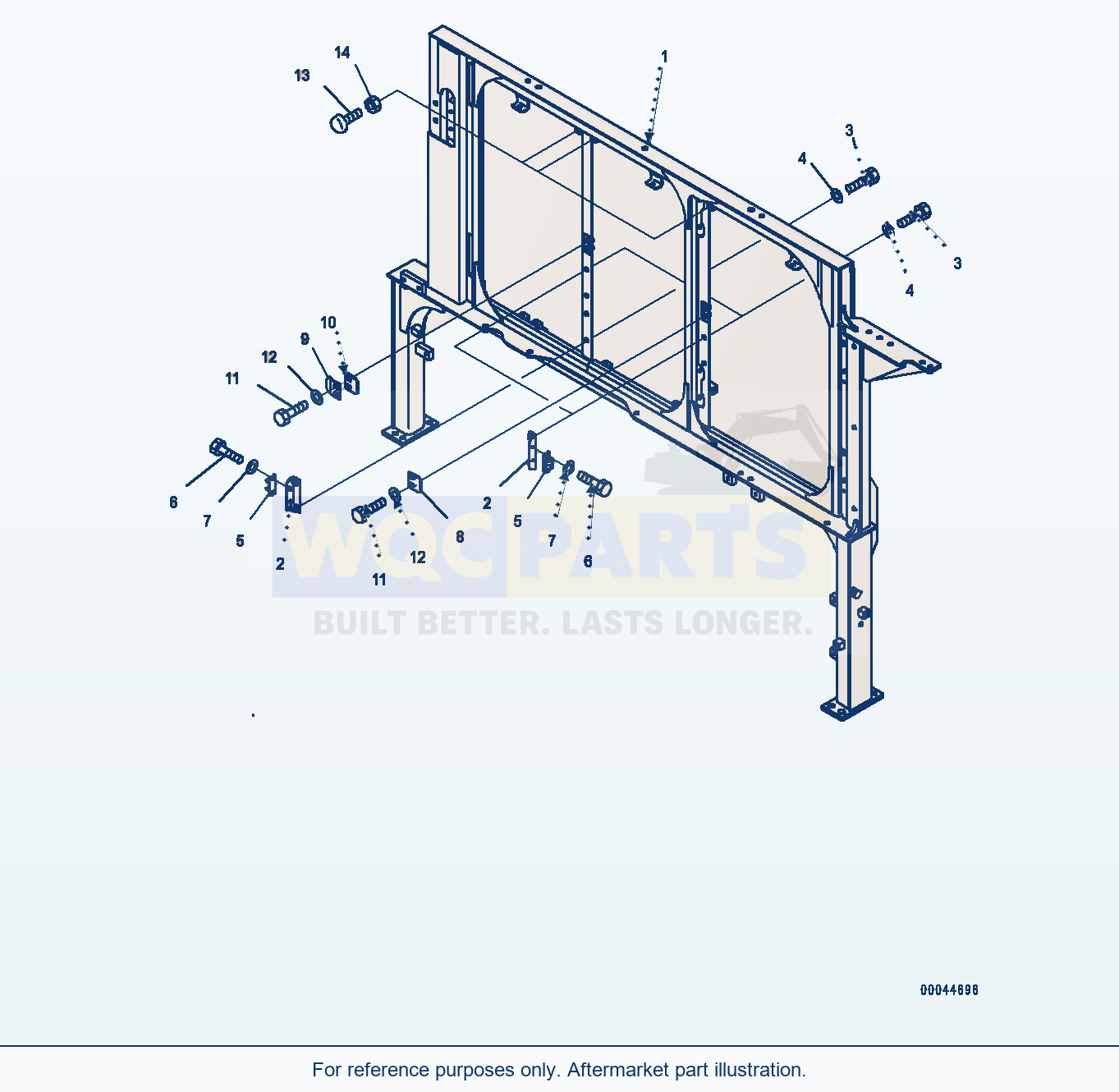 Komatsu PC1250-8 Machine Cab Partition, Frame (#30158-30191) parts diagram