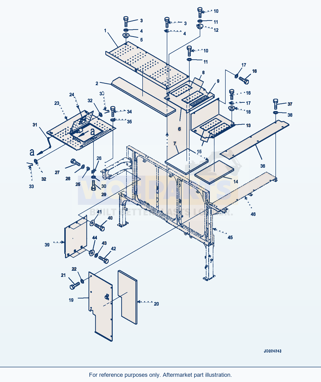 Komatsu PC1250-8 Rear Cover (#30158-30191) parts diagram