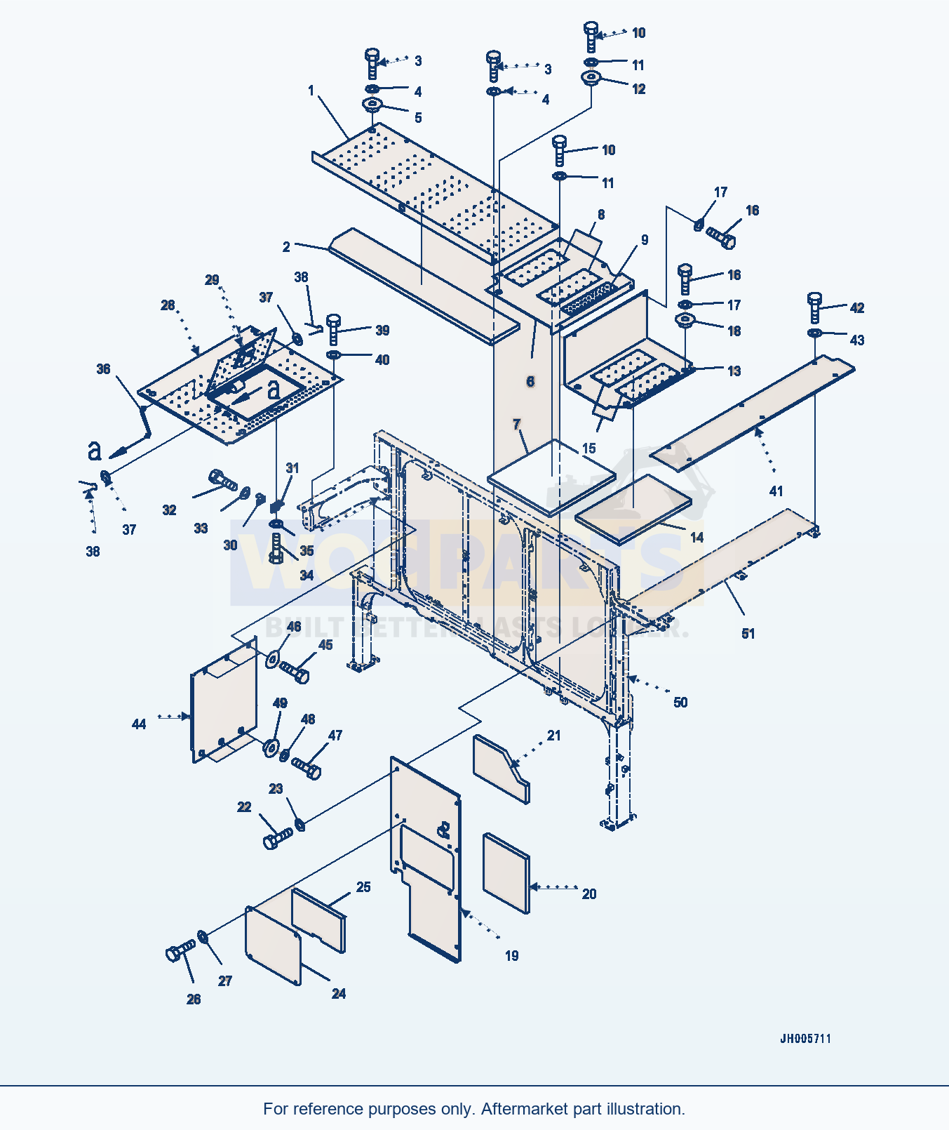 Komatsu PC1250-8 Rear Cover (#30192-) parts diagram