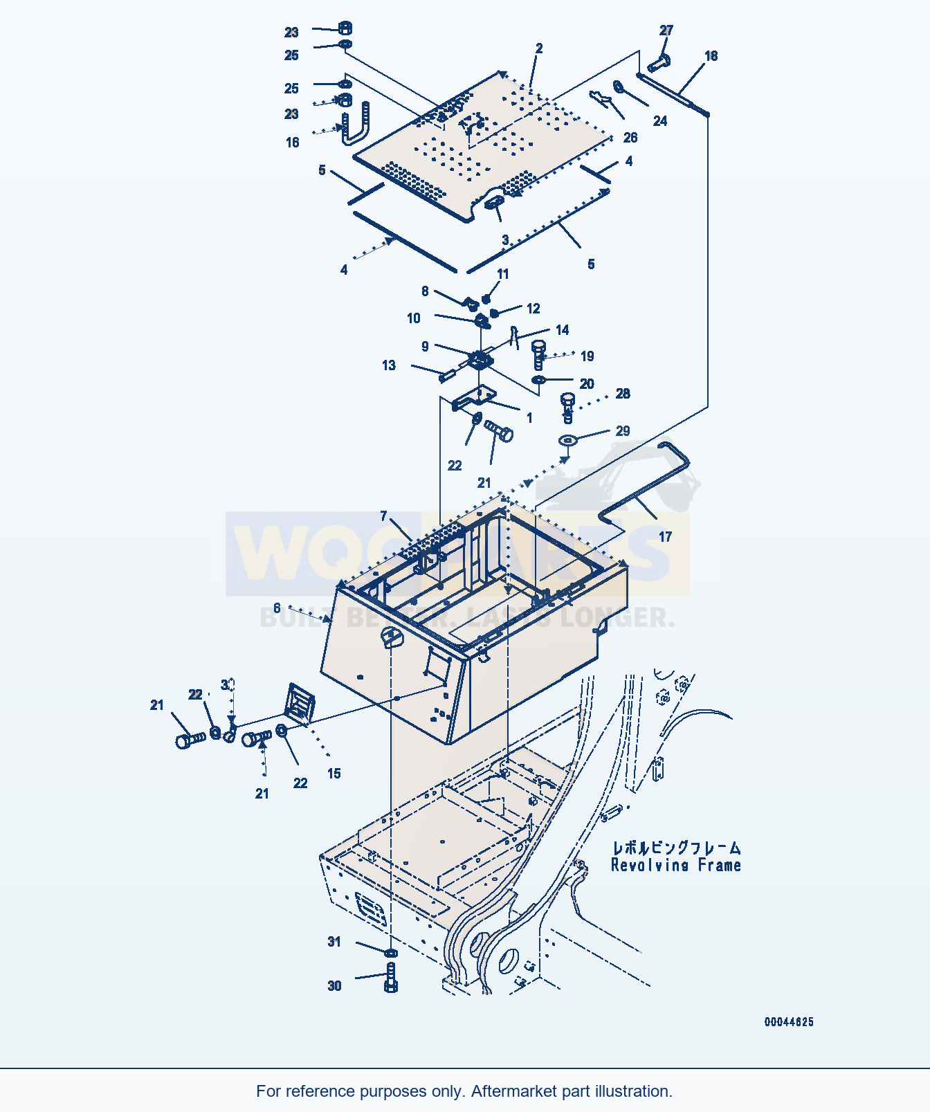 Komatsu PC1250-8 Right Side Case (#30158-) parts diagram