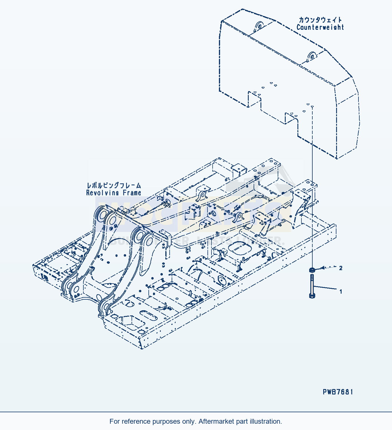 Komatsu PC1250-8 Weight Mounting (#30158-) parts diagram