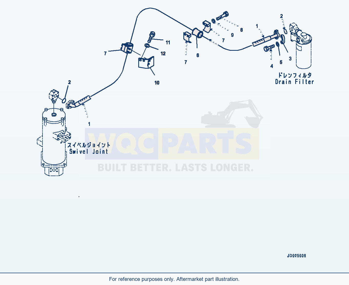 Komatsu PC1250-8 Drain Piping, Filter Piping (#30158-) parts diagram