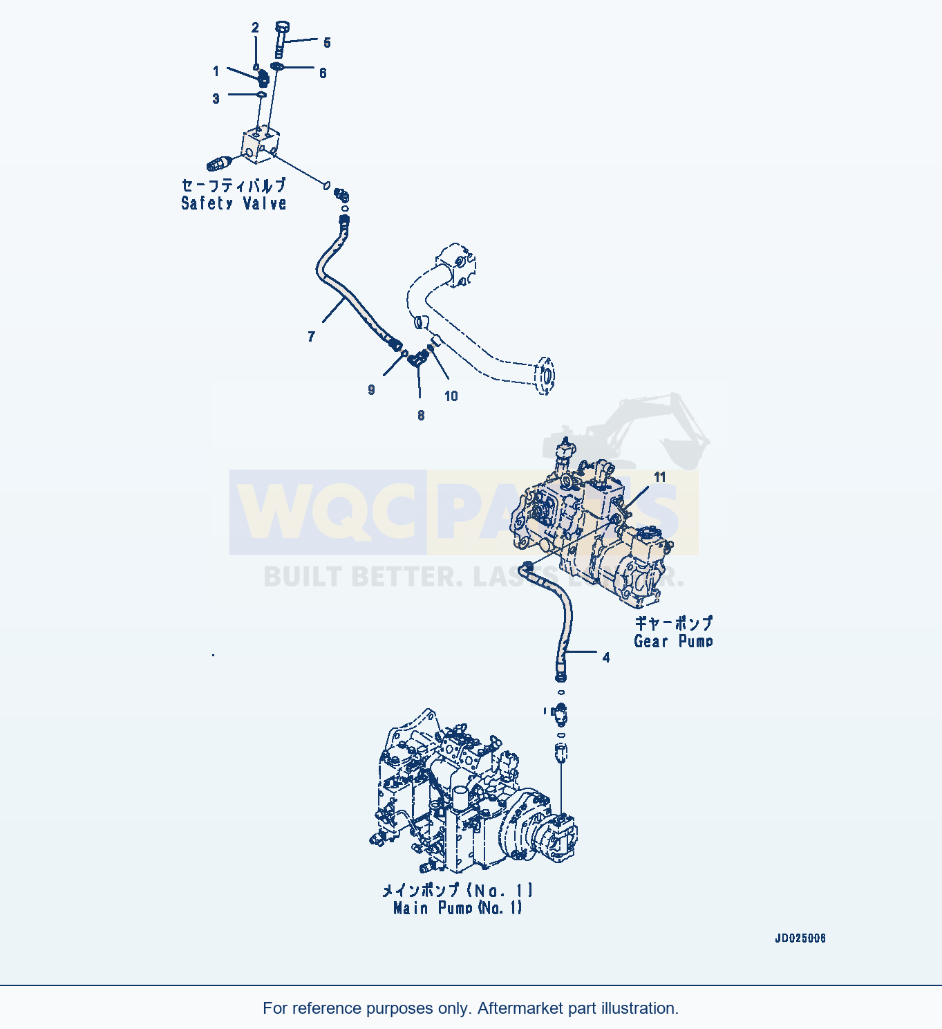 Komatsu PC1250-8 Return Piping, Related Parts (#30158-) parts diagram