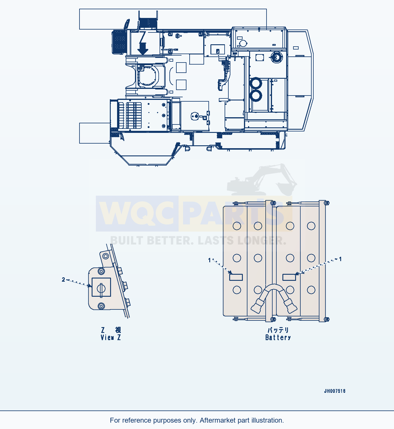 Komatsu PC1250-8 Caution Plates, Battery (#30158-) parts diagram