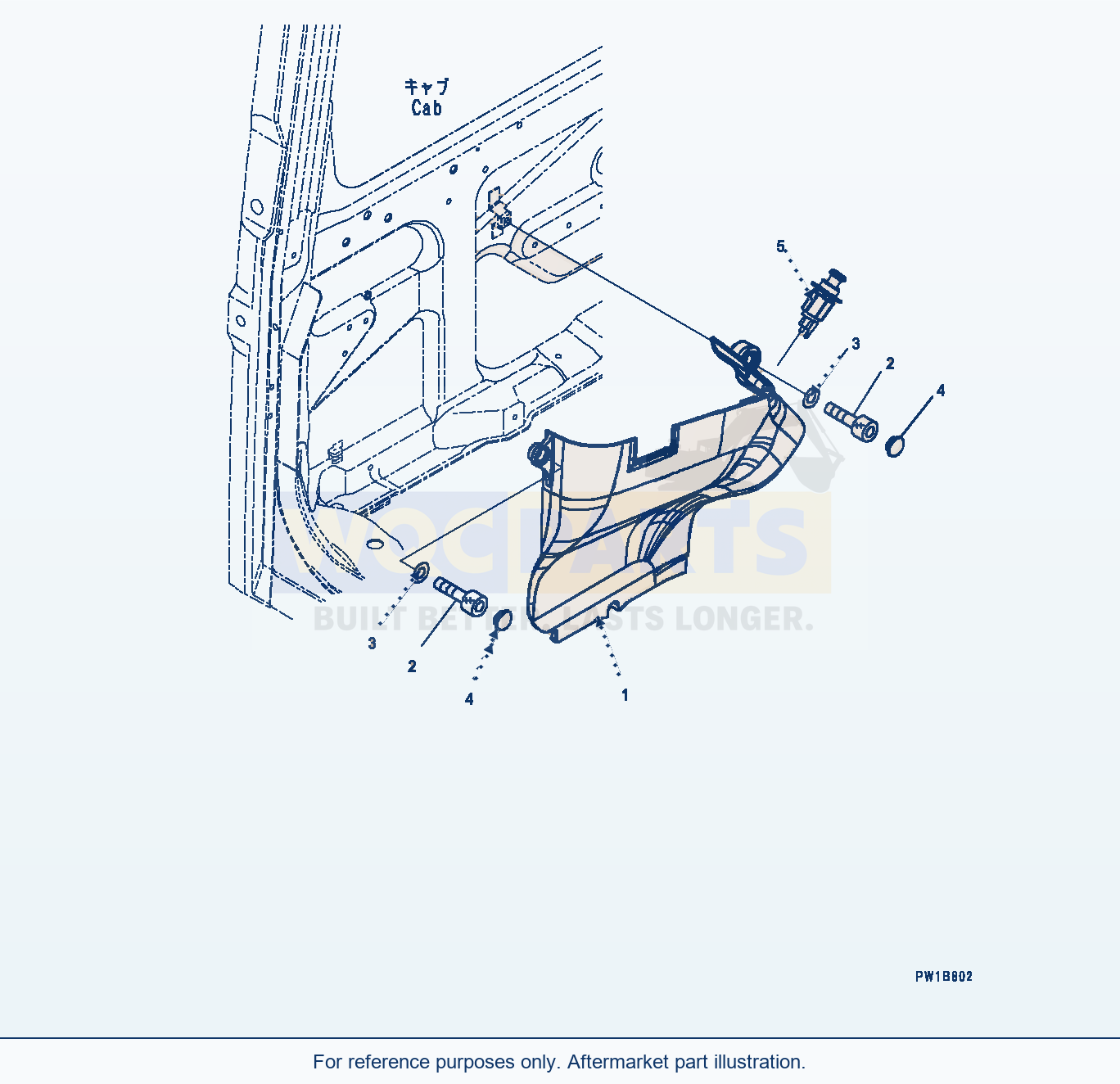 Komatsu PC1250-8 Cover (#30158-) parts diagram