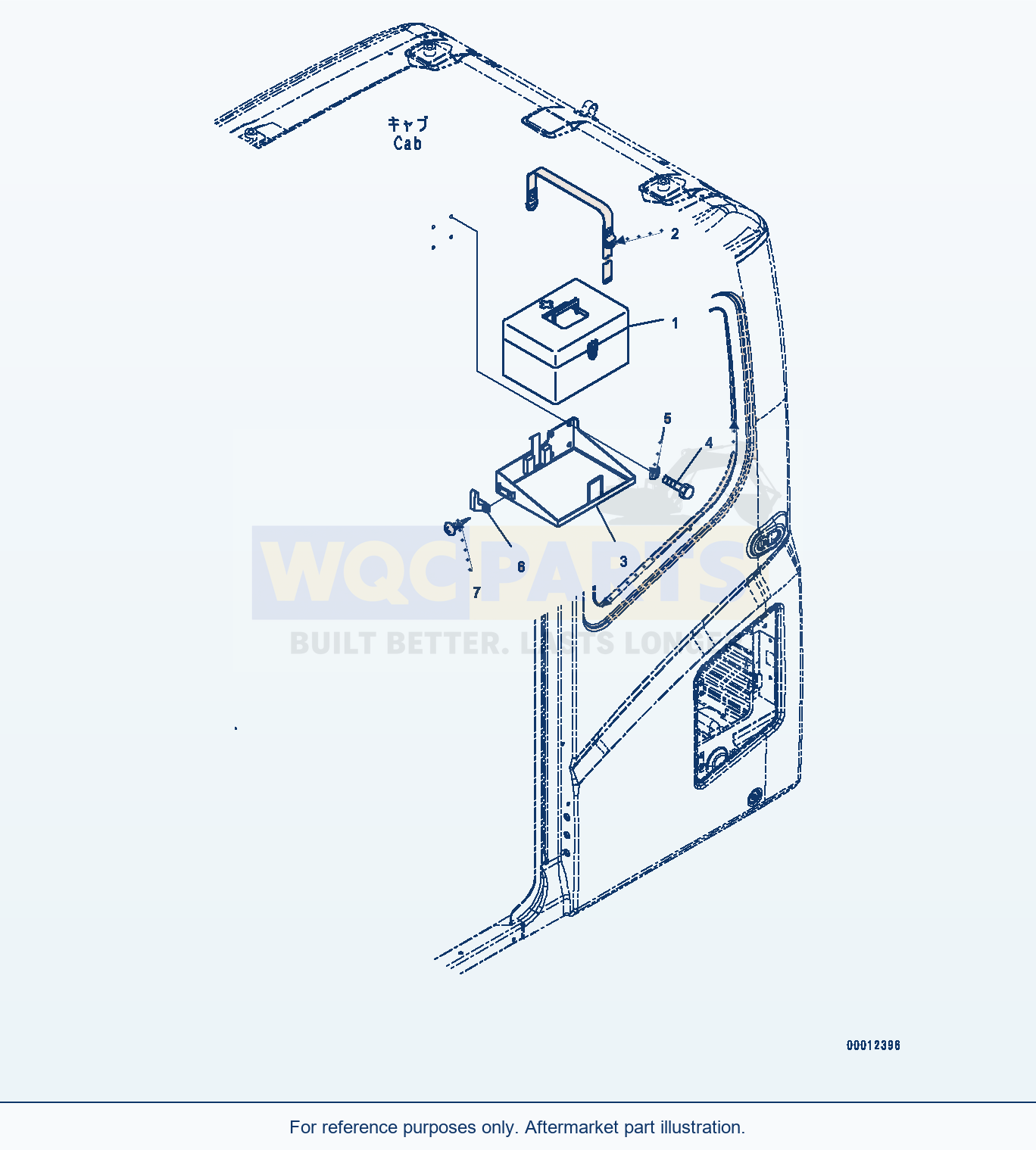 Komatsu PC1250-8 First Aid Box (#30158-) parts diagram