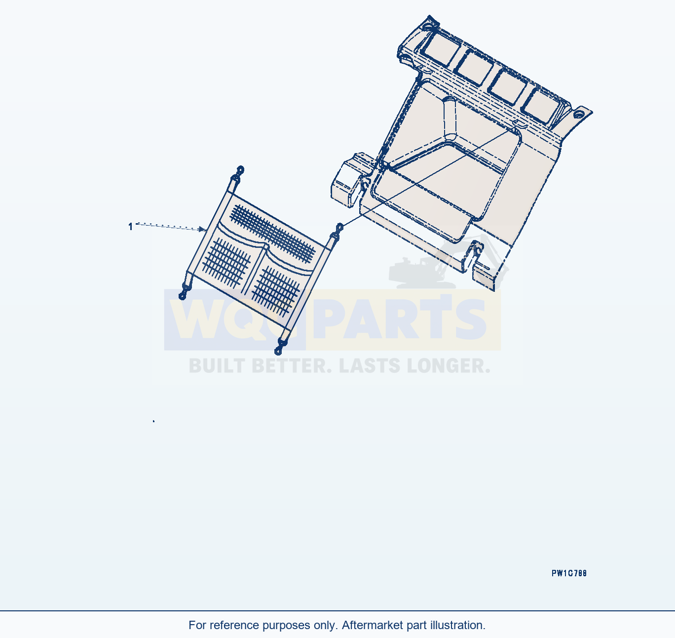 Komatsu PC1250-8 Luggage Box Net (#30158-) parts diagram