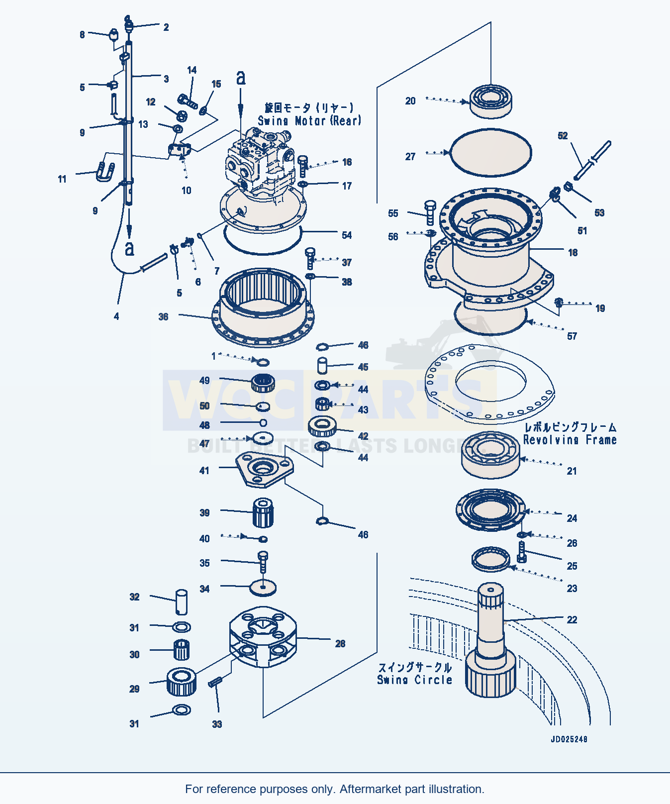 Komatsu PC1250-8 Swing Machinery And Motor, Rear (#30158-) parts diagram