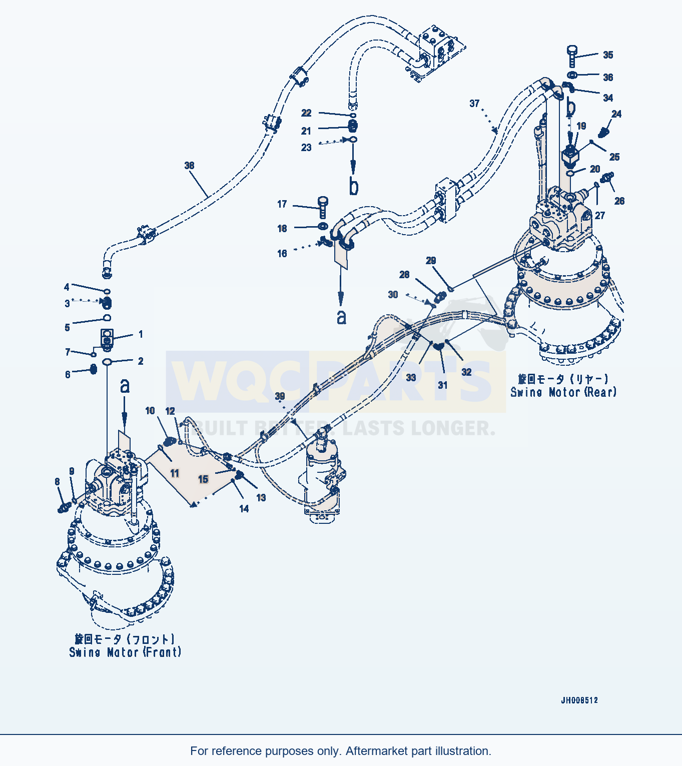 Komatsu PC1250-8 Swing Motor, (#30231-) parts diagram