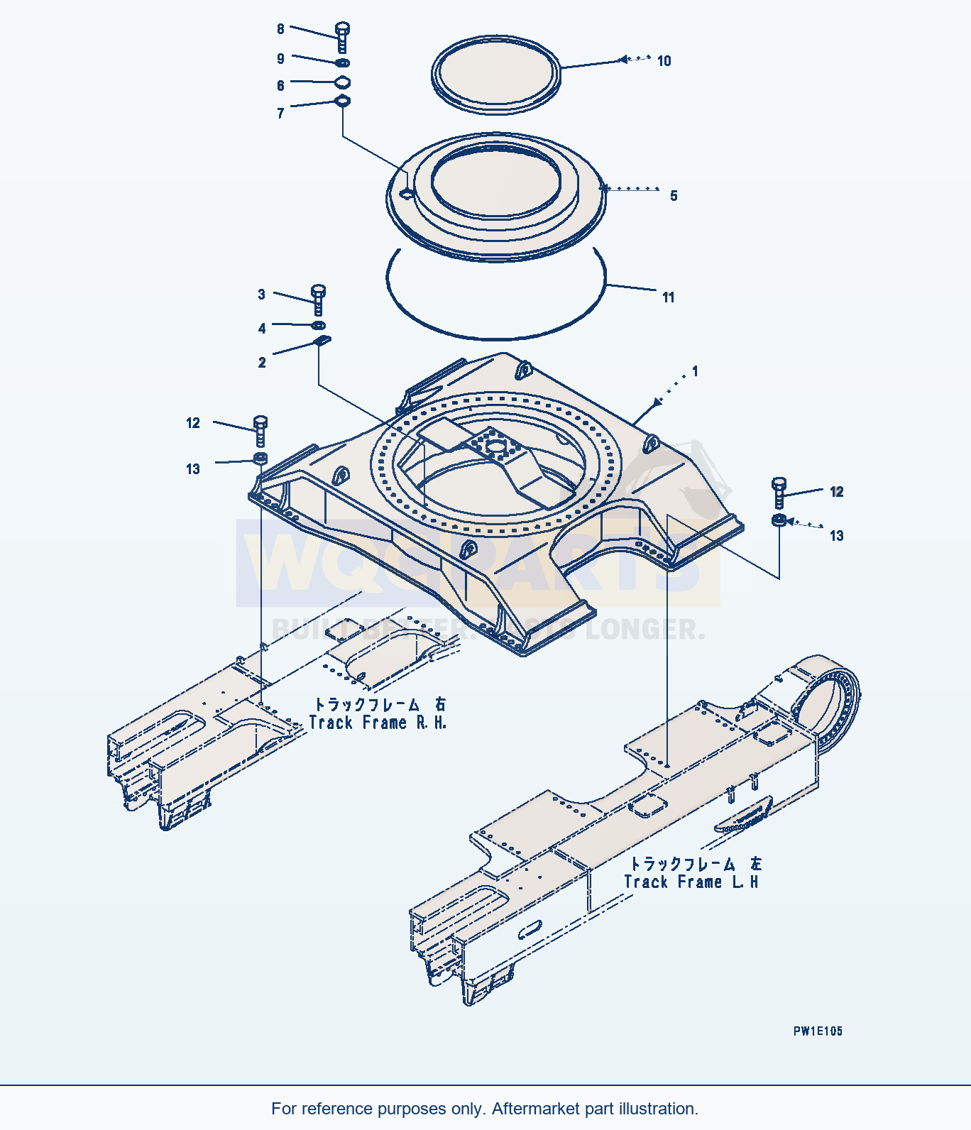 Komatsu PC1250-8 Center Frame (#30158-) parts diagram