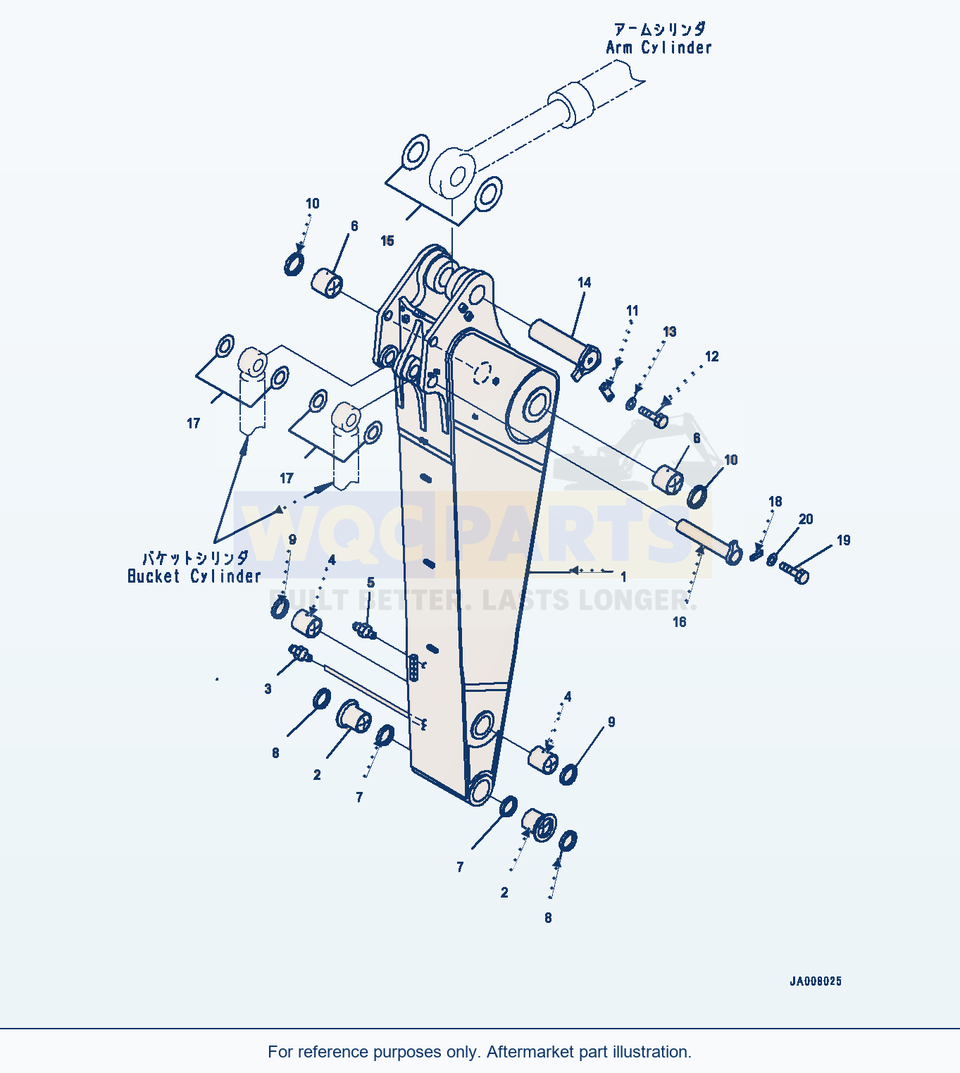 Komatsu PC1250-8 Arm, 3400mm — Arm, Arm And Pin (#30202-) parts diagram