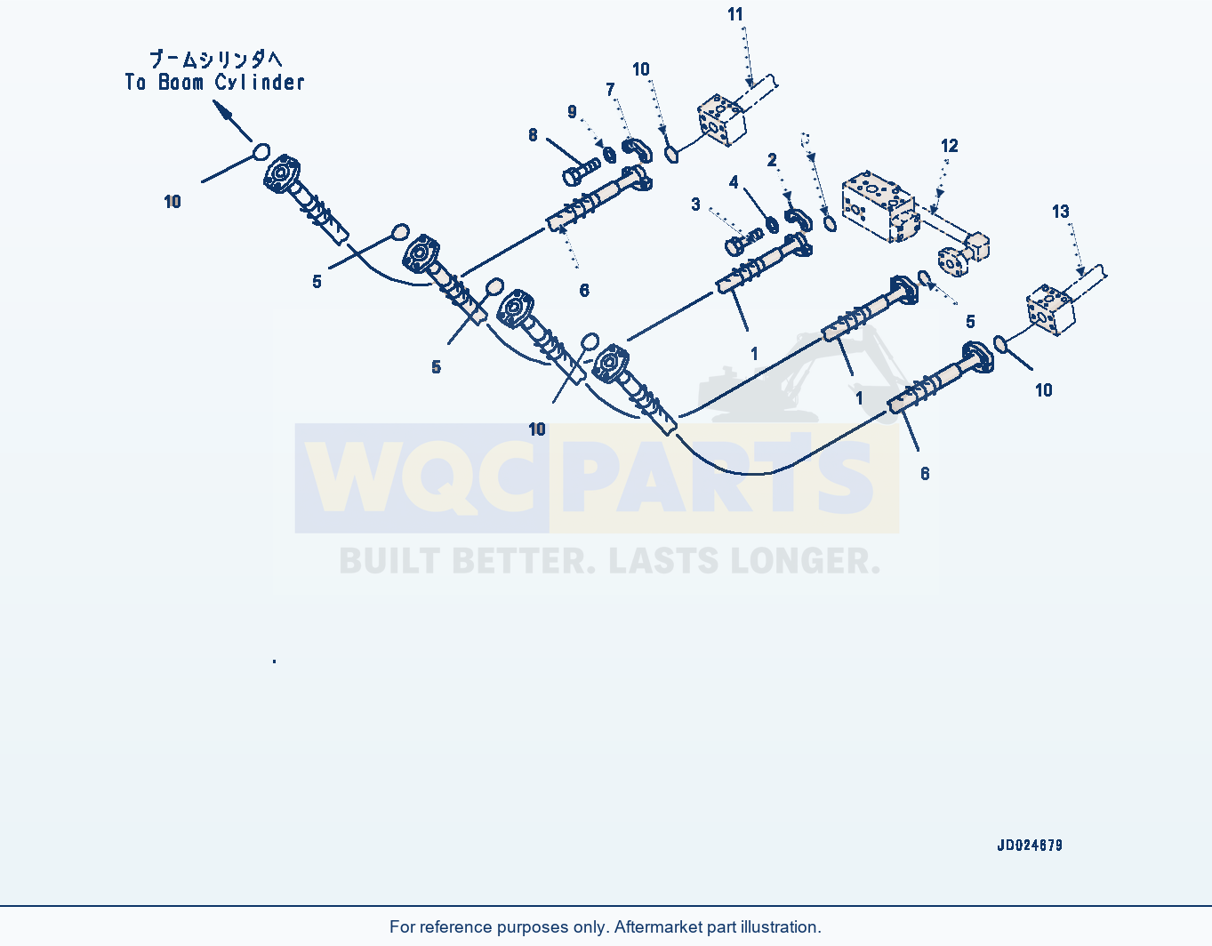 Komatsu PC1250-8 Boom Cylinder Piping (#30158-) parts diagram