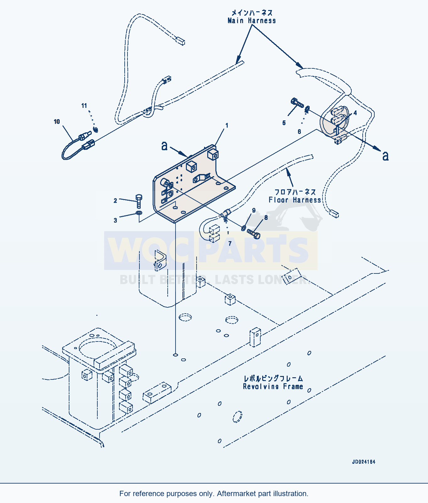 Komatsu PC1250LC-8 Electric Wiring Harness, Bracket (#30158-) parts diagram