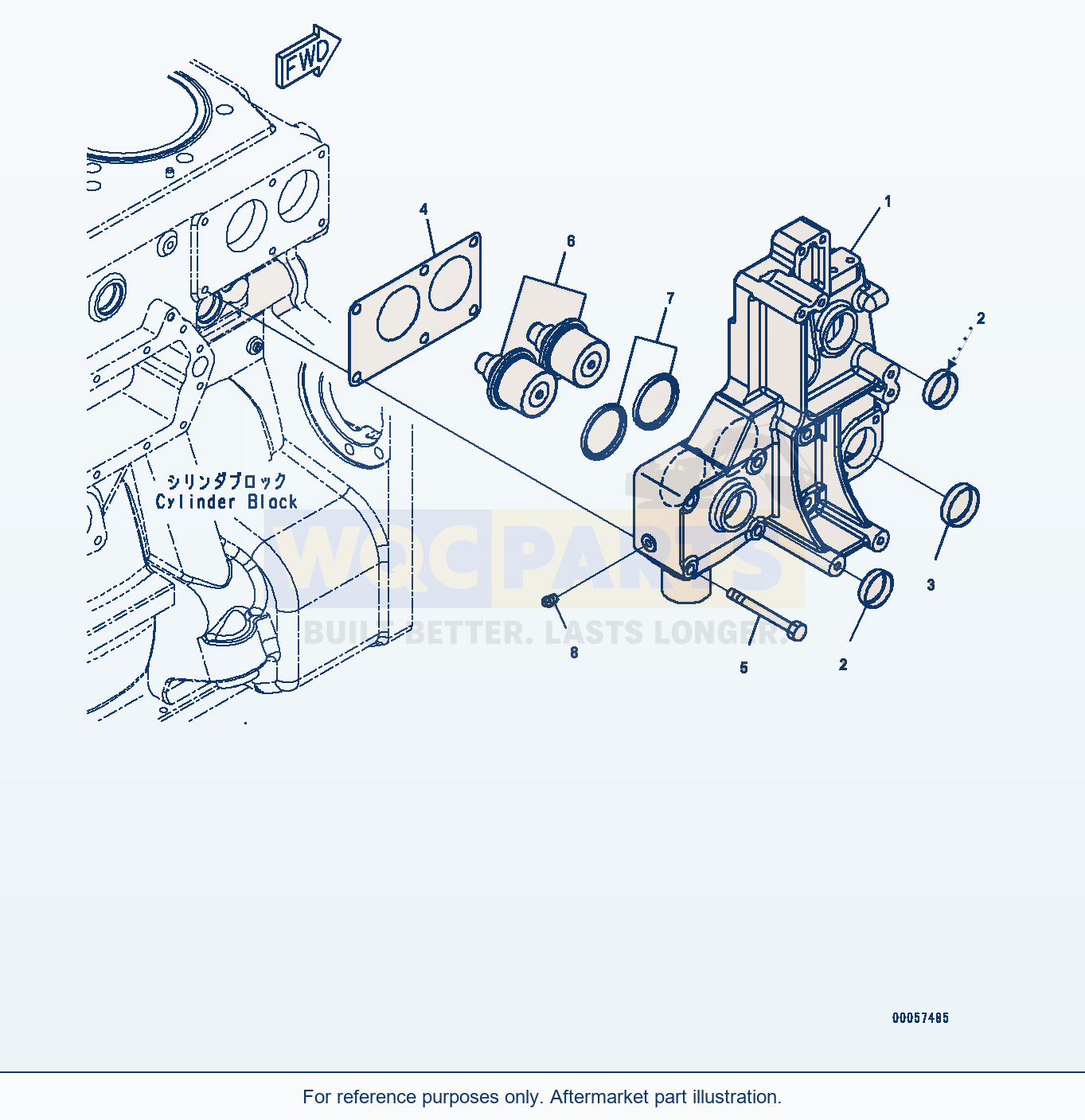 Komatsu PC1250LC-8 Thermostat And Thermostat Housing (#511700-) parts diagram
