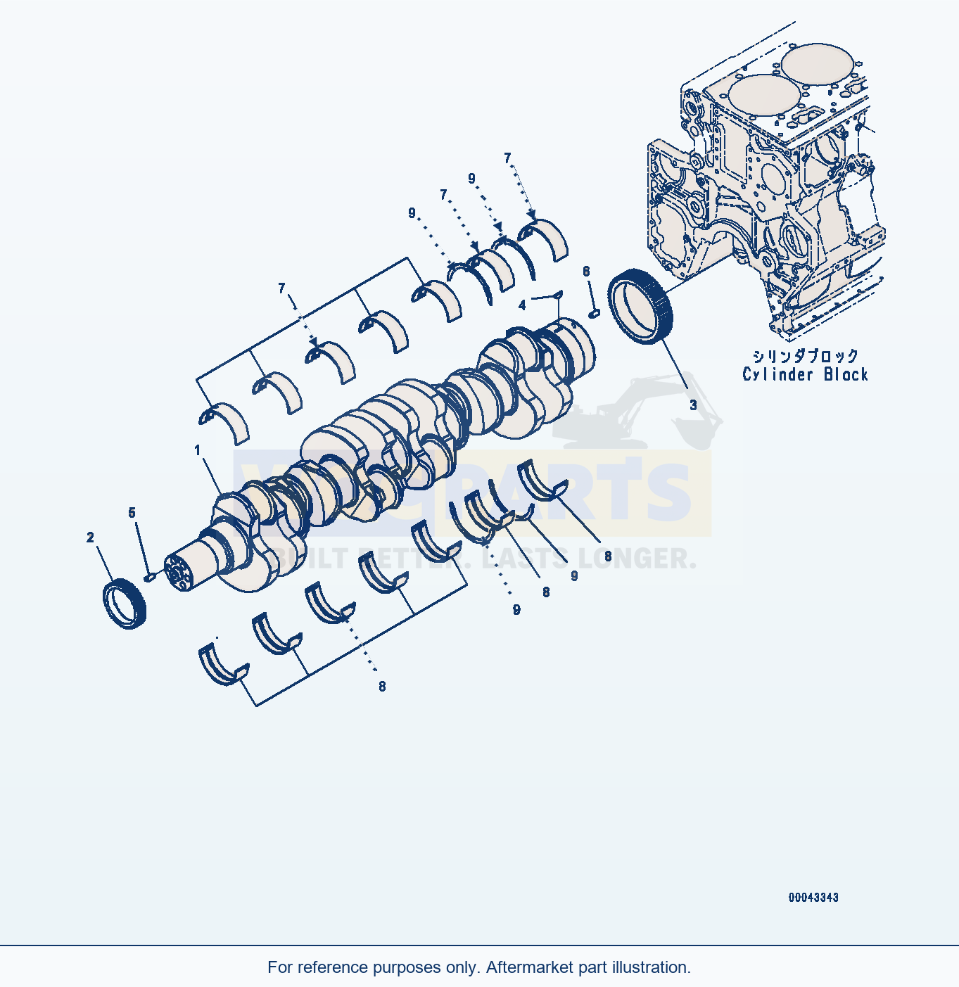 Komatsu PC1250LC-8 Crankshaft (#511700-) parts diagram