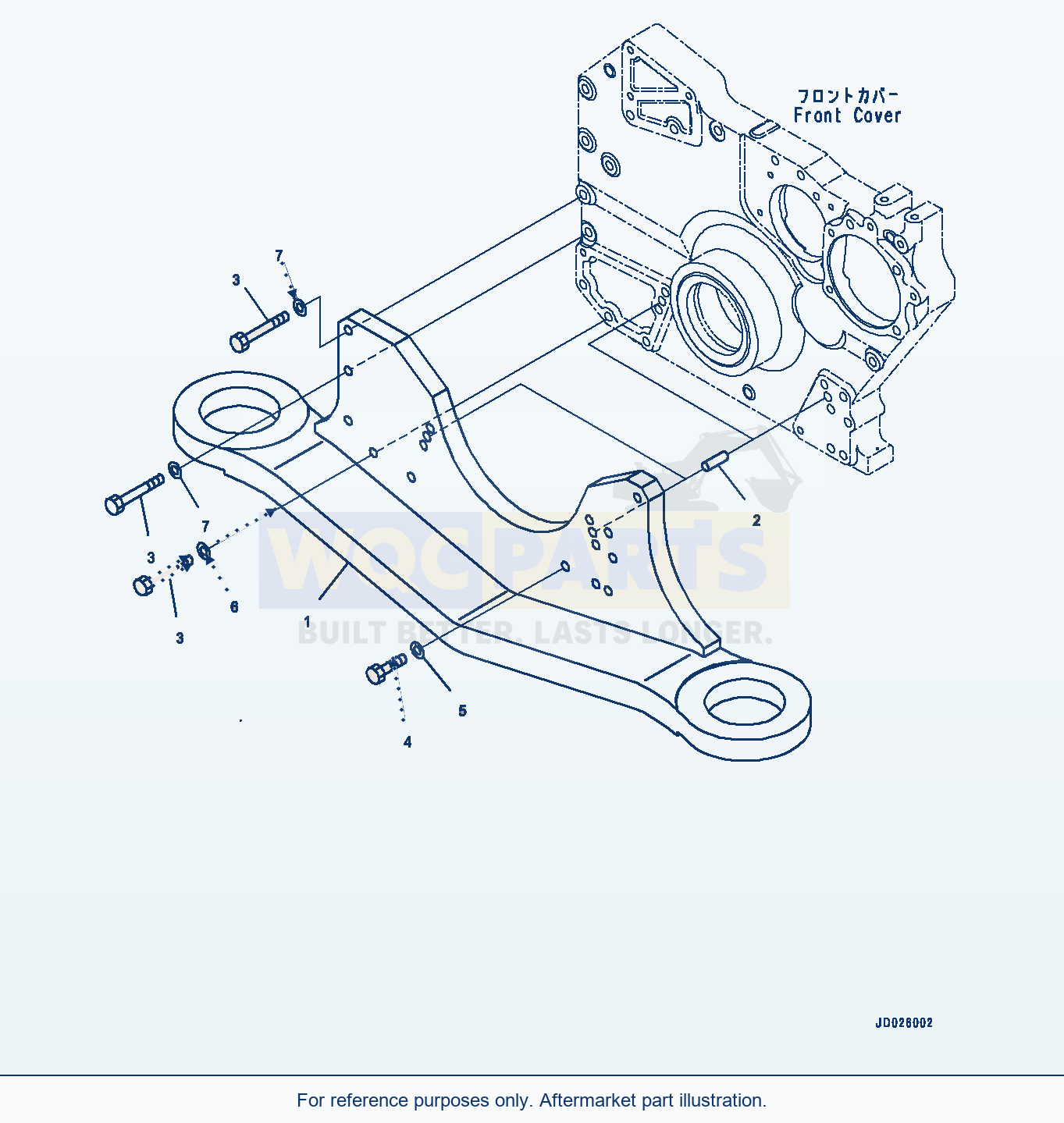 Komatsu PC1250LC-8 Engine Mounting (#511700-) parts diagram
