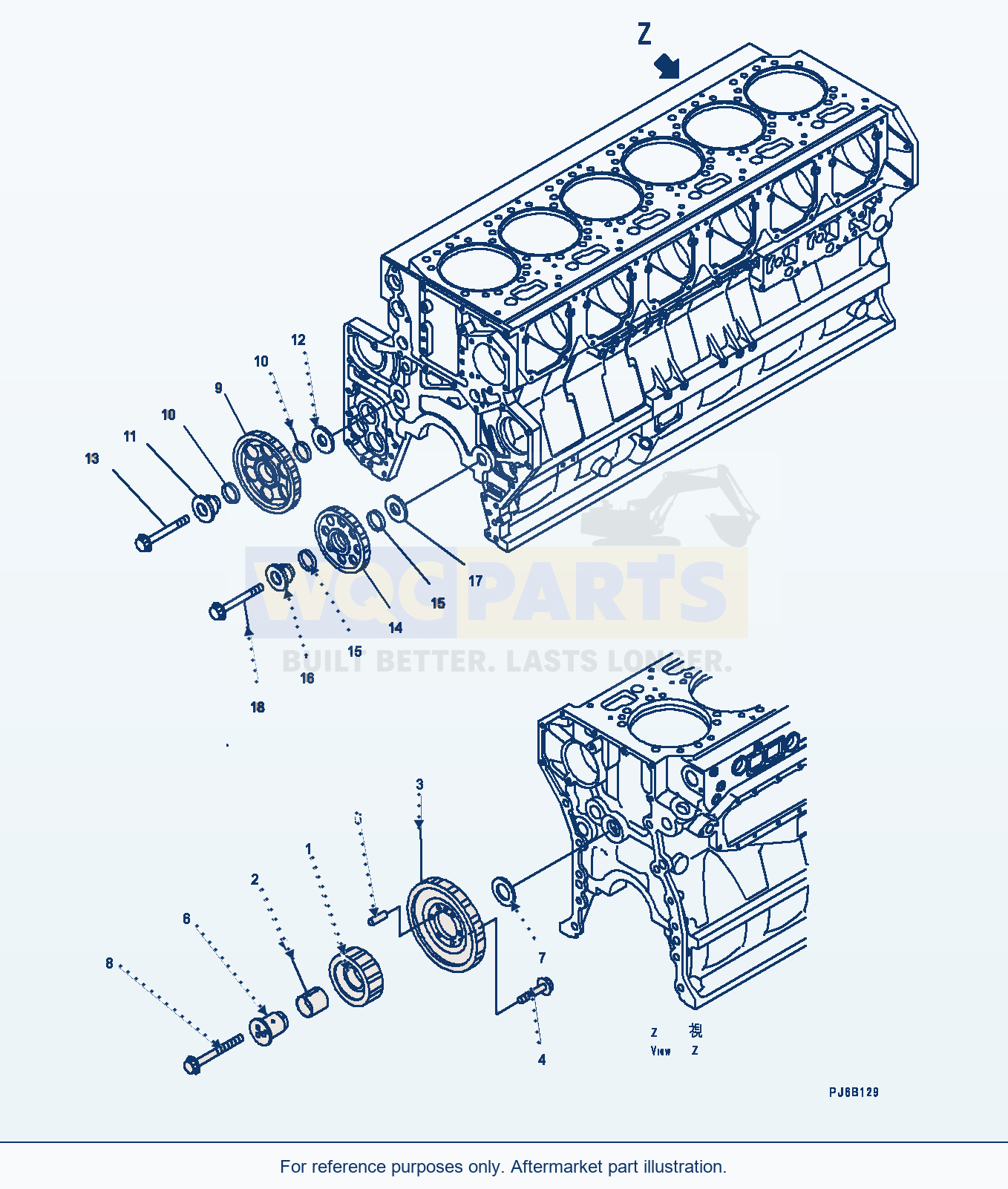 Komatsu PC1250LC-8 Idle Gears (#511700-) parts diagram
