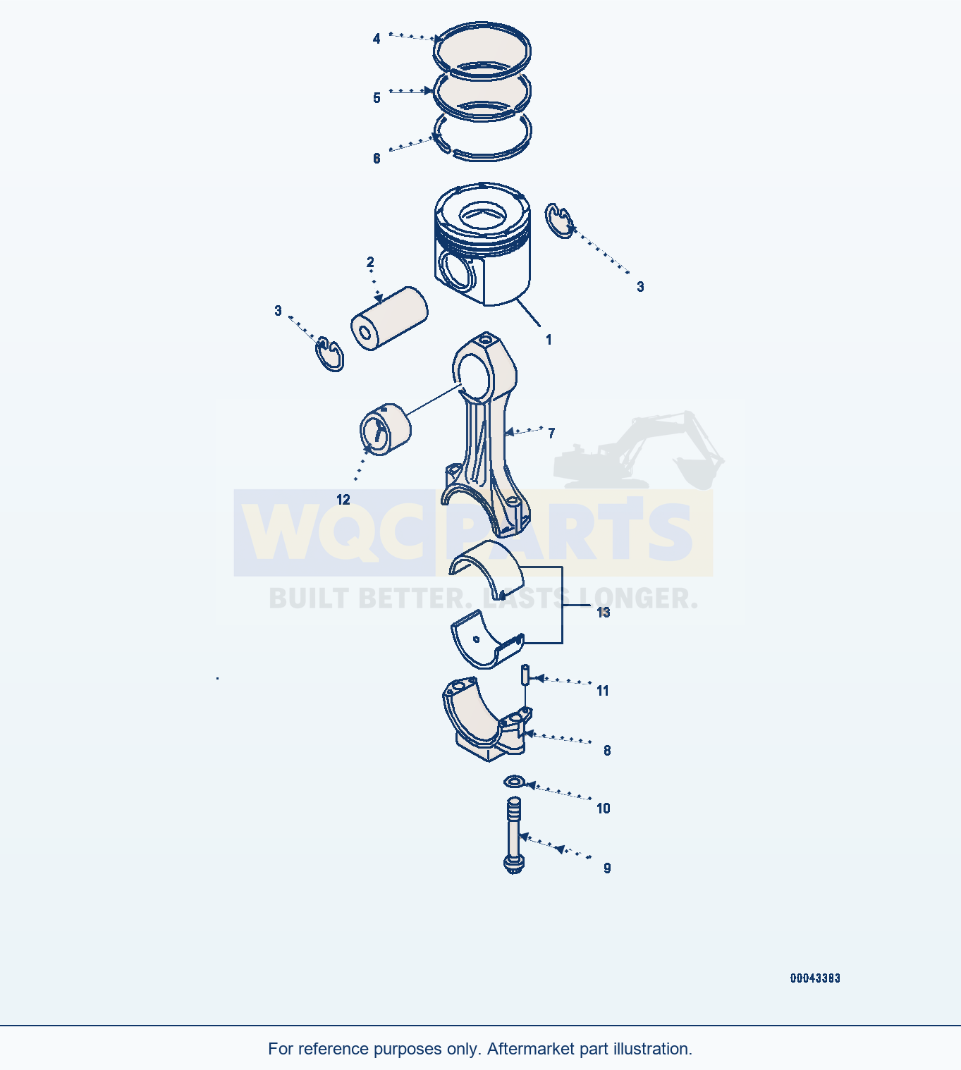 Komatsu PC1250LC-8 Piston And Connecting Rod (#511700-) parts diagram