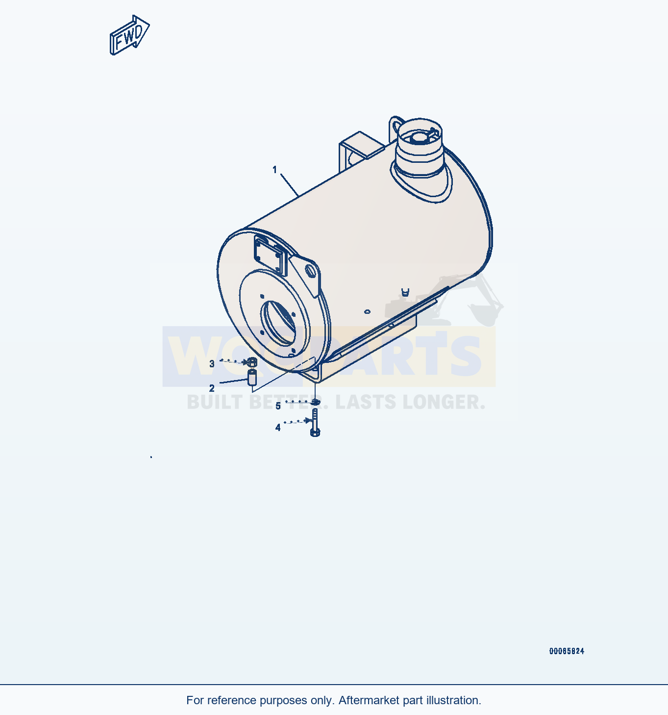 Komatsu PC1250LC-8 Exhaust Muffler (#511700-) parts diagram