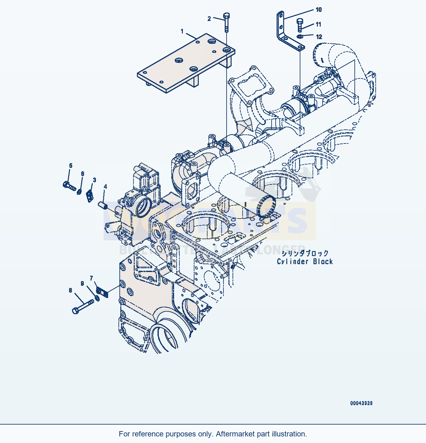 Komatsu PC1250LC-8 Exhaust Muffler Attachment (#511700-) parts diagram