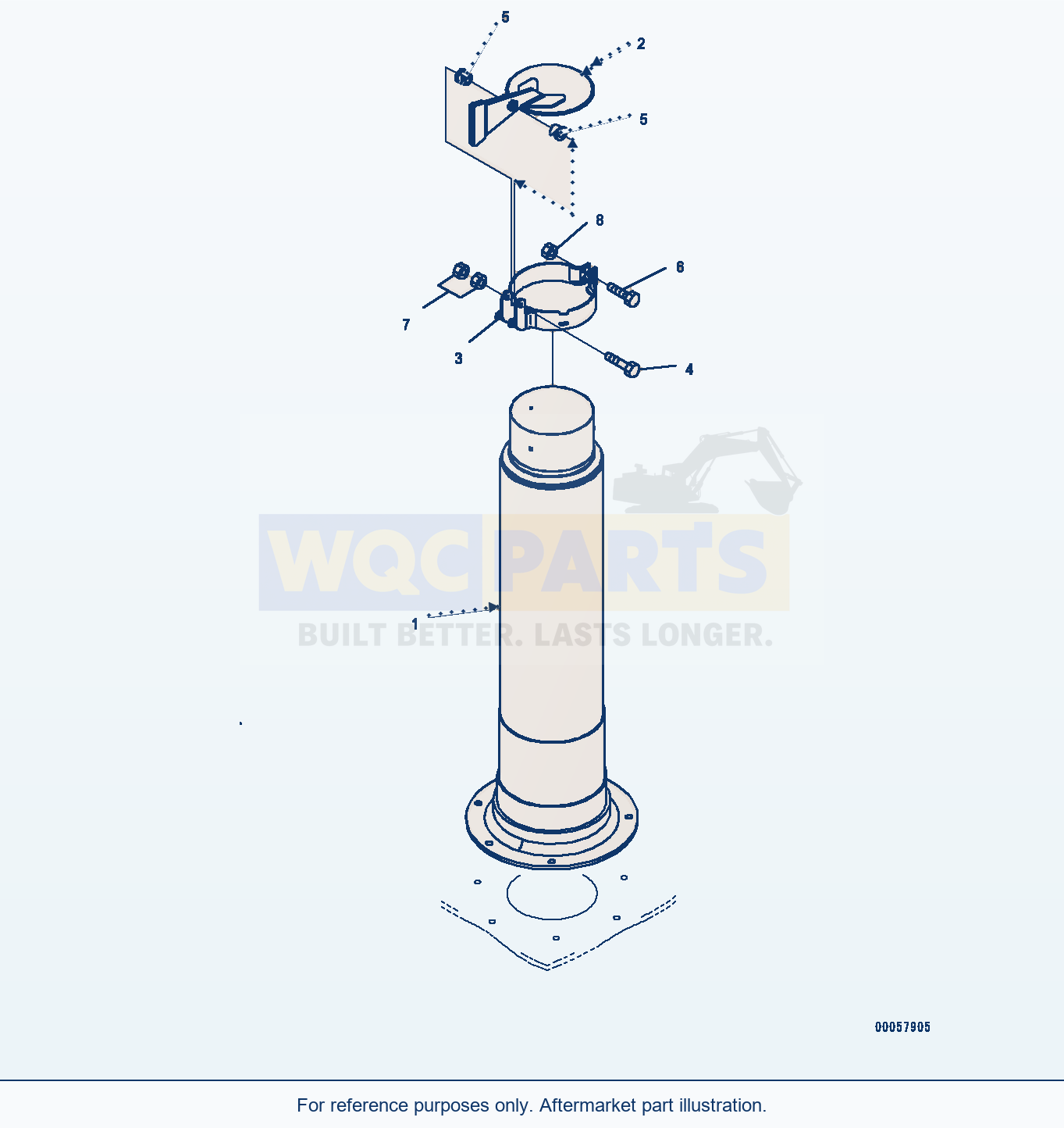 Komatsu PC1250LC-8 Exhaust Pipe (#511700-) parts diagram