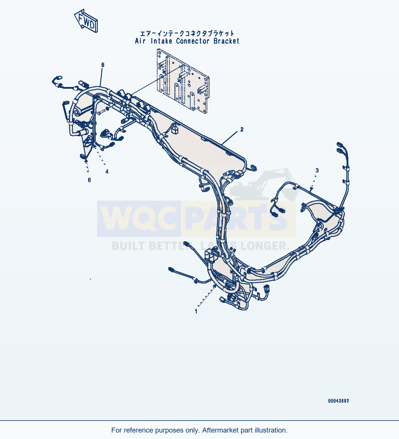 Komatsu PC1250LC-8 Electric Wiring Harness (#511700-) parts diagram