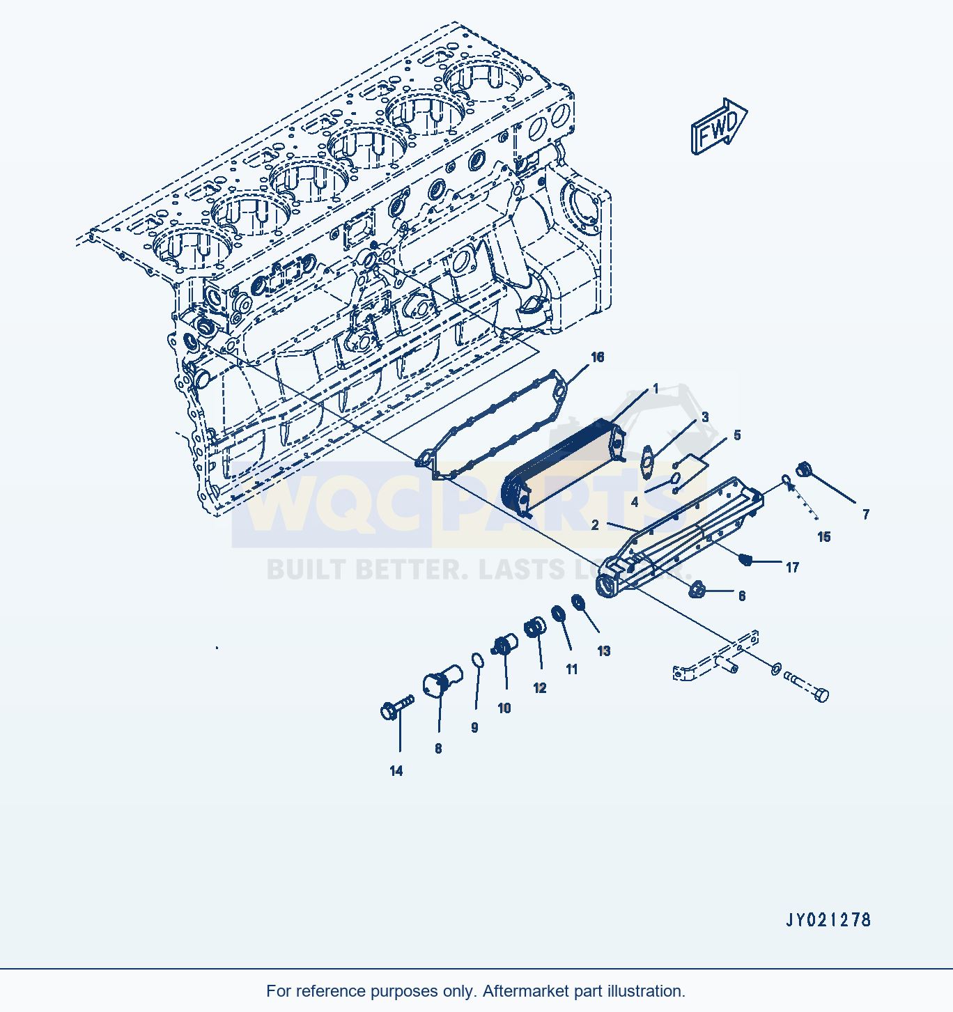 Komatsu PC1250LC-8 Engine Oil Cooler (#511700-) parts diagram