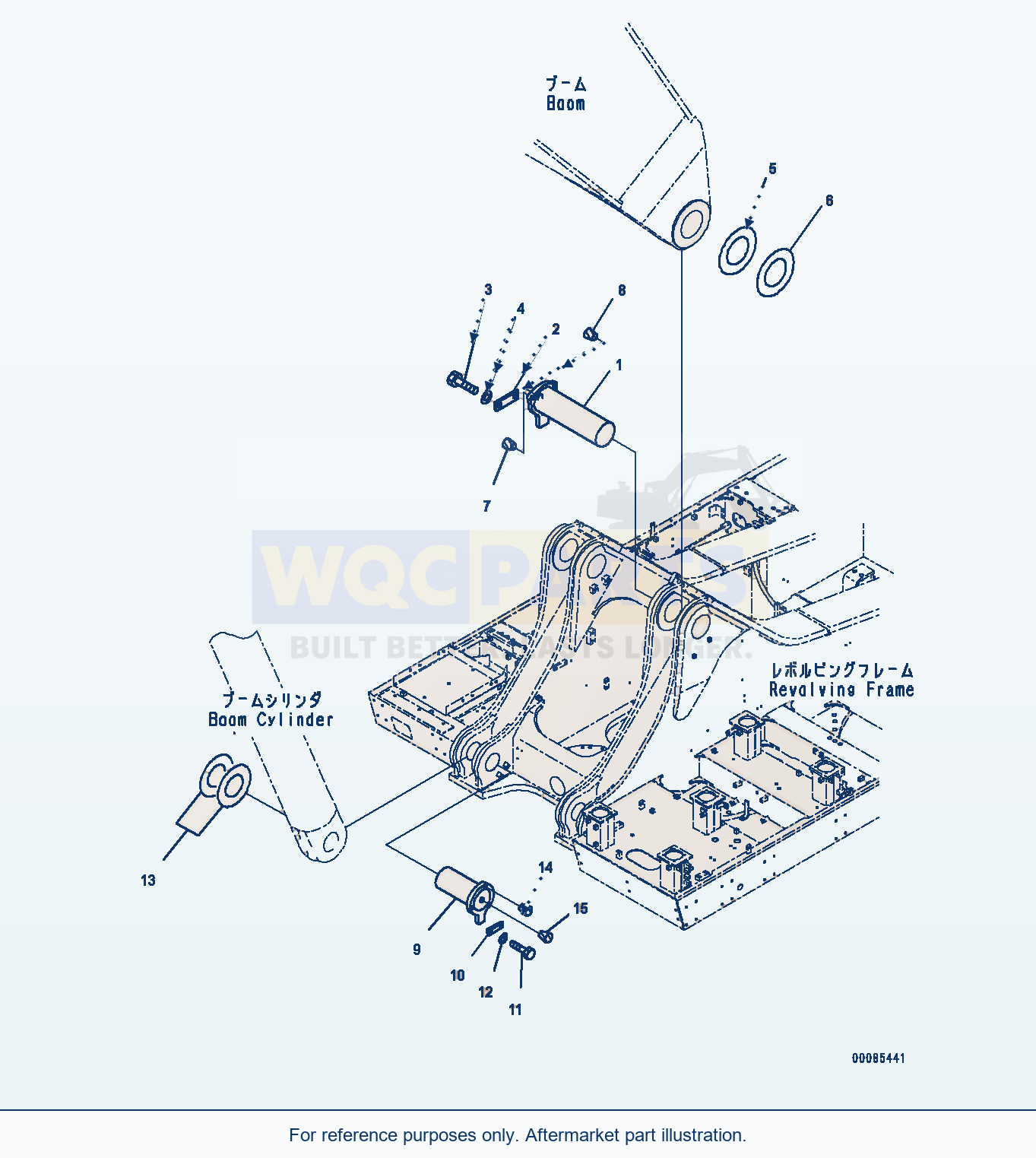 Komatsu PC1250LC-8 Boom Foot Pin (#30158-) parts diagram