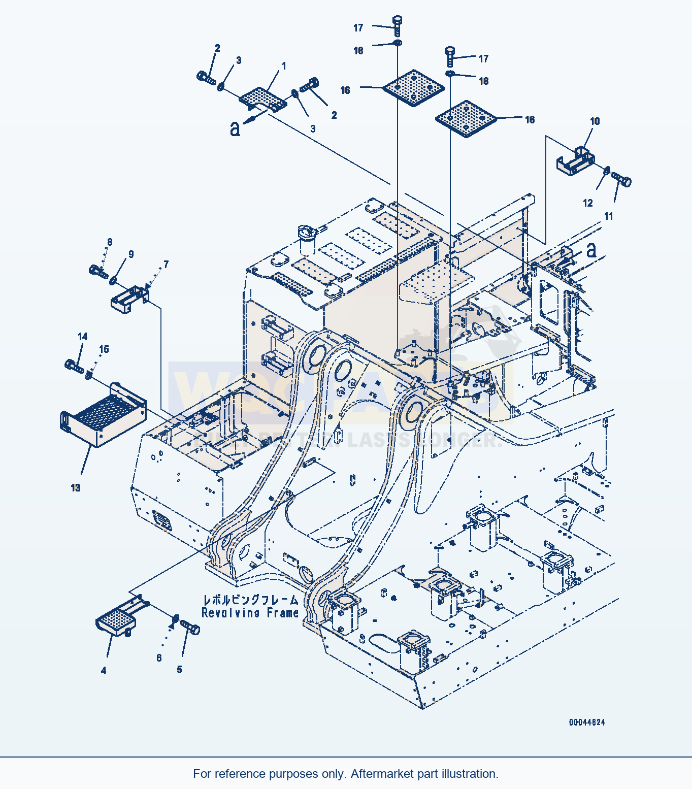 Komatsu PC1250LC-8 Handrail, Step (#30158-30245) parts diagram