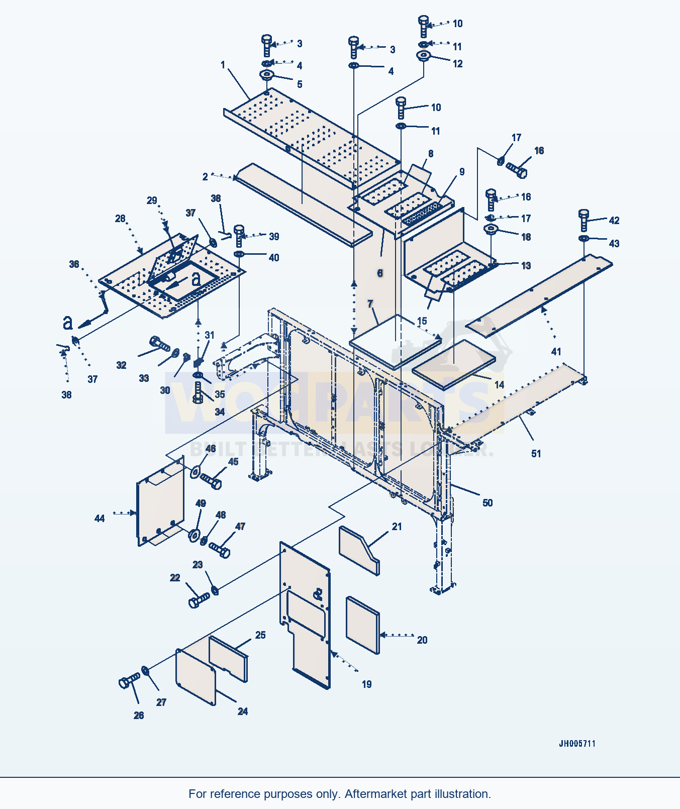 Komatsu PC1250LC-8 Rear Cover (#30192-) parts diagram