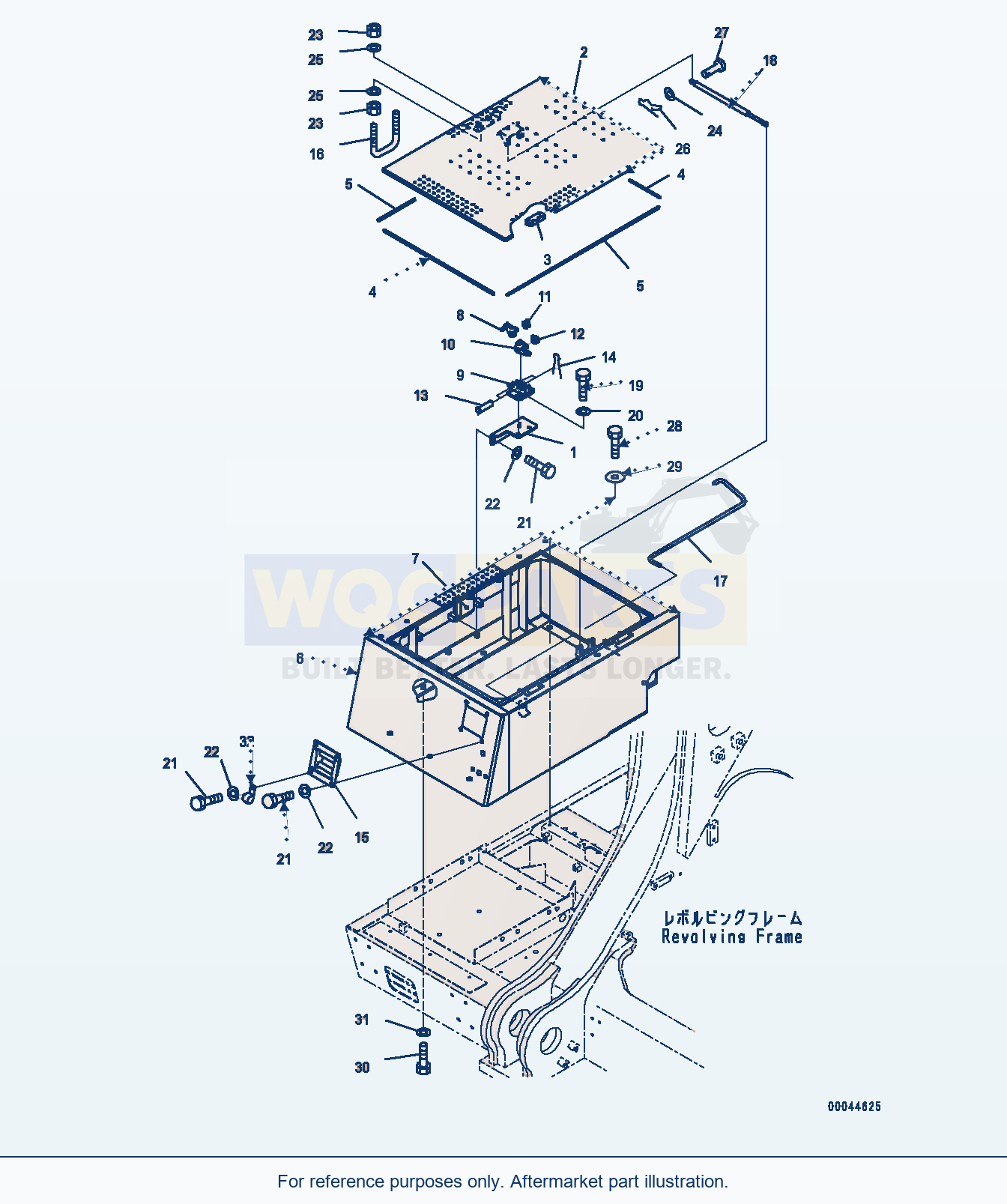 Komatsu PC1250LC-8 Right Side Case (#30158-) parts diagram