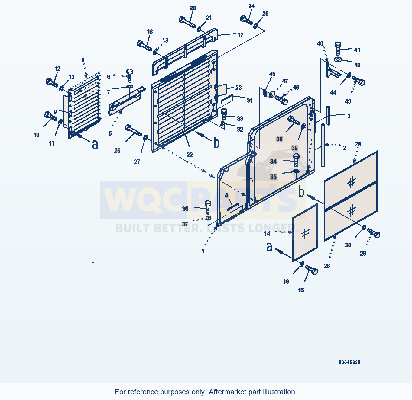 Komatsu PC1250LC-8 Side Cover R.H., (#30158-30245) parts diagram