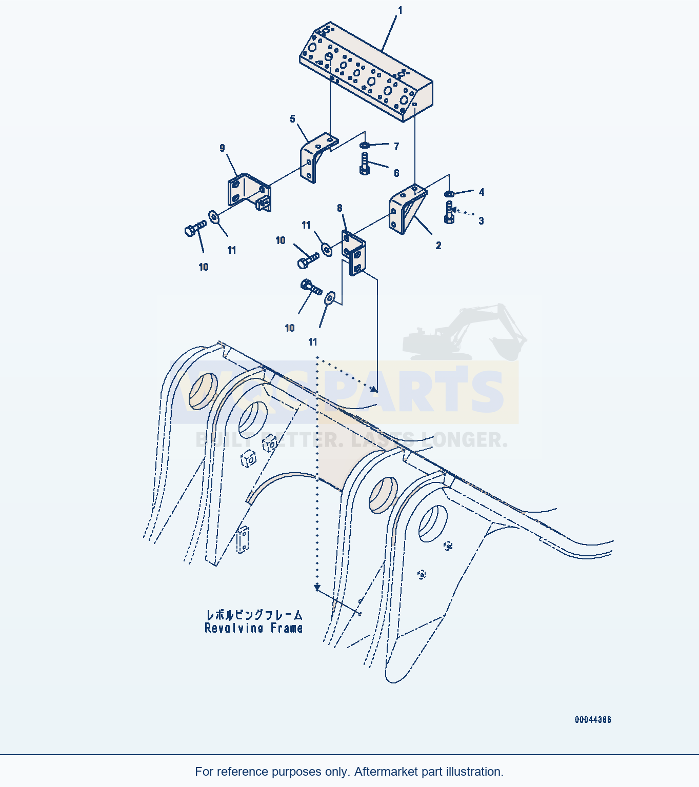 Komatsu PC1250LC-8 Boom Foot Bracket (#30158-) parts diagram
