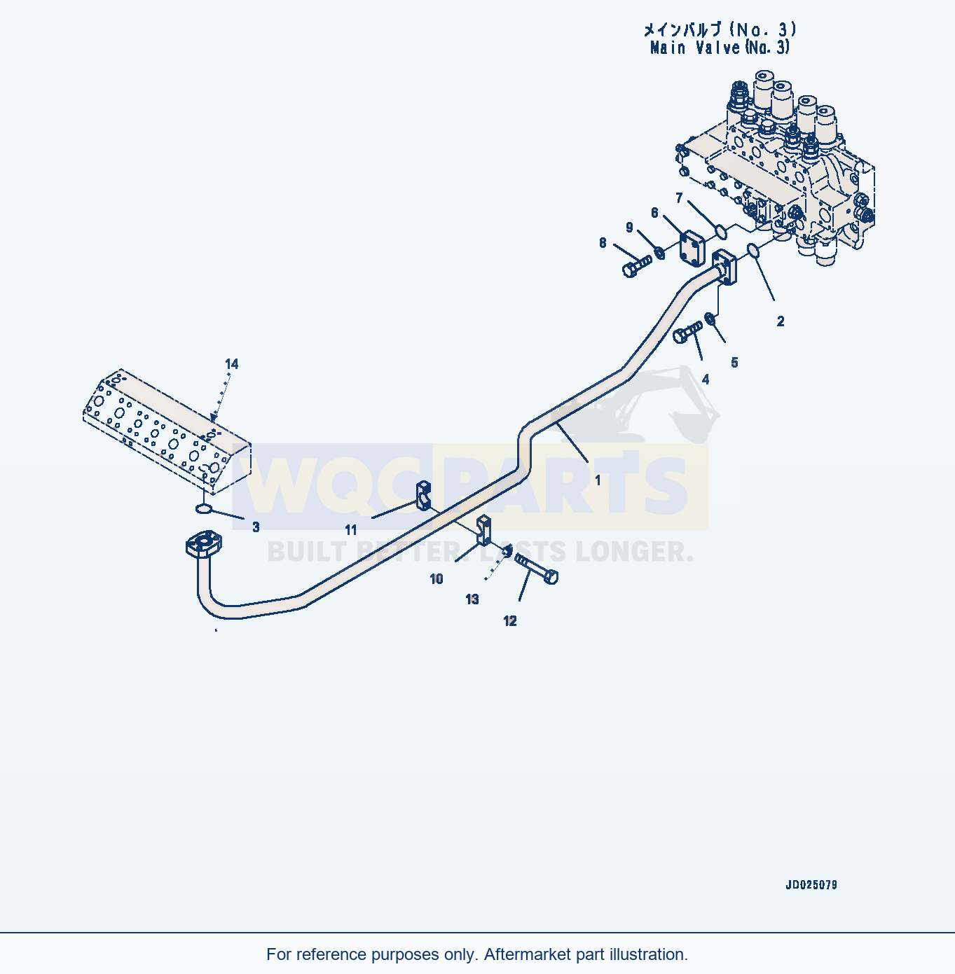 Komatsu PC1250LC-8 Bucket Piping, No.3 Valve (#30158-) parts diagram