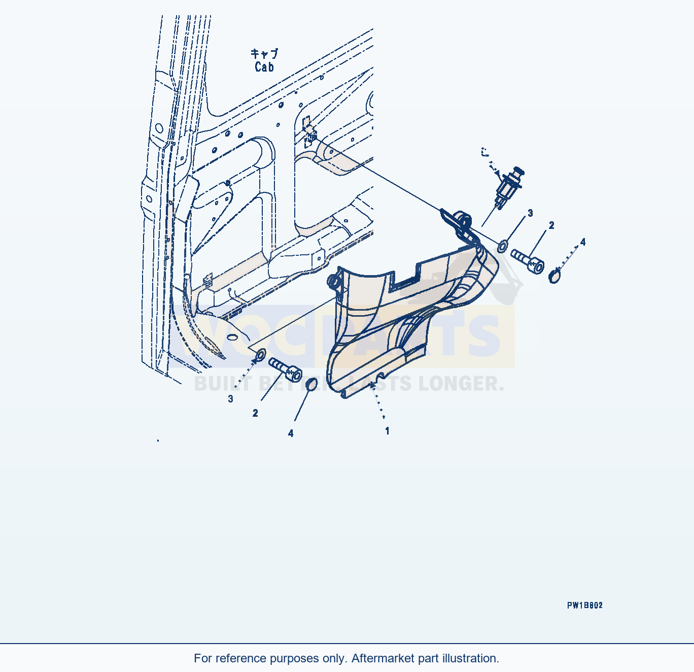 Komatsu PC1250LC-8 Cover (#30158-) parts diagram
