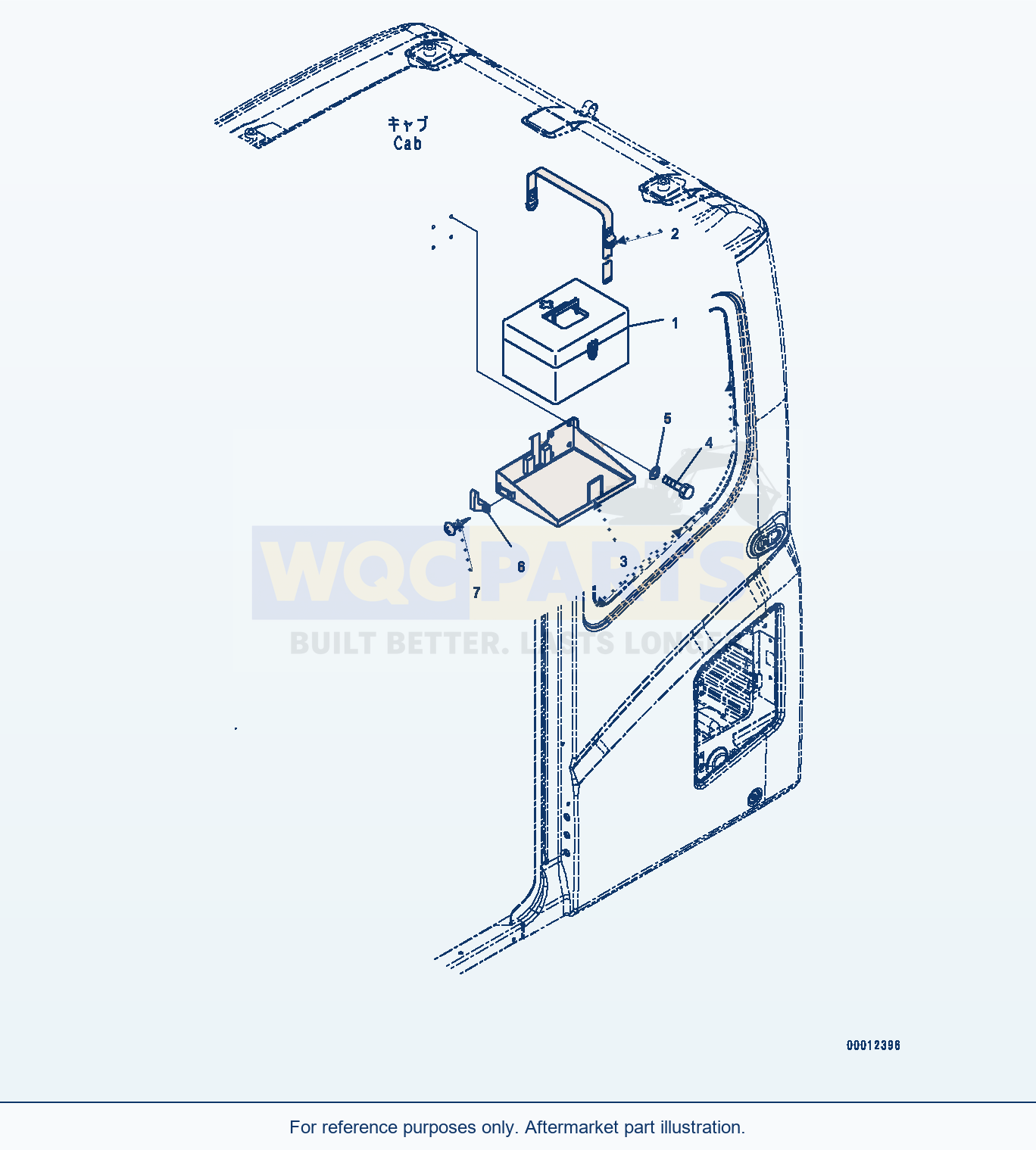Komatsu PC1250LC-8 First Aid Box (#30158-) parts diagram