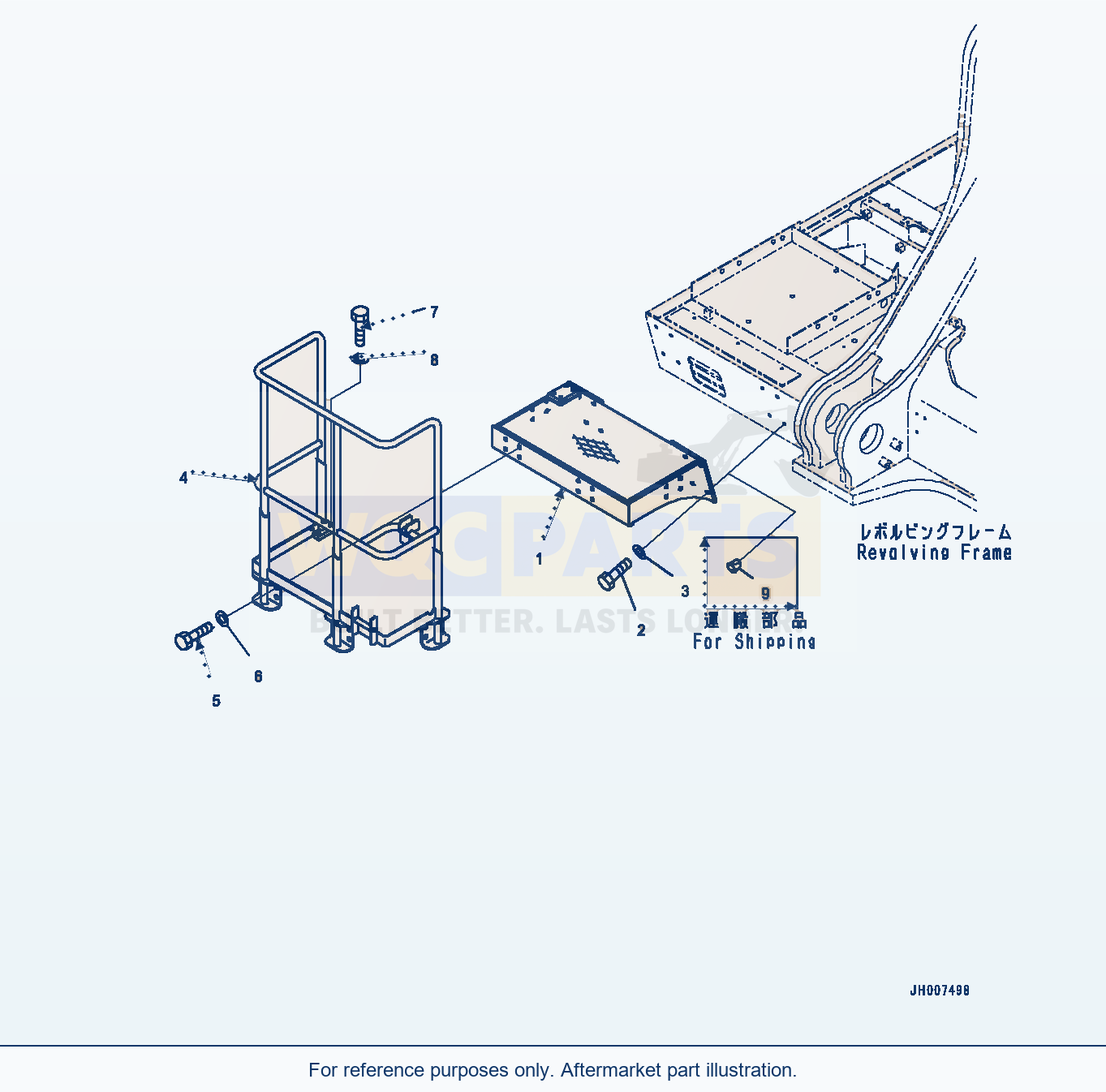 Komatsu PC1250LC-8 Right Side Step, (#30246-) parts diagram