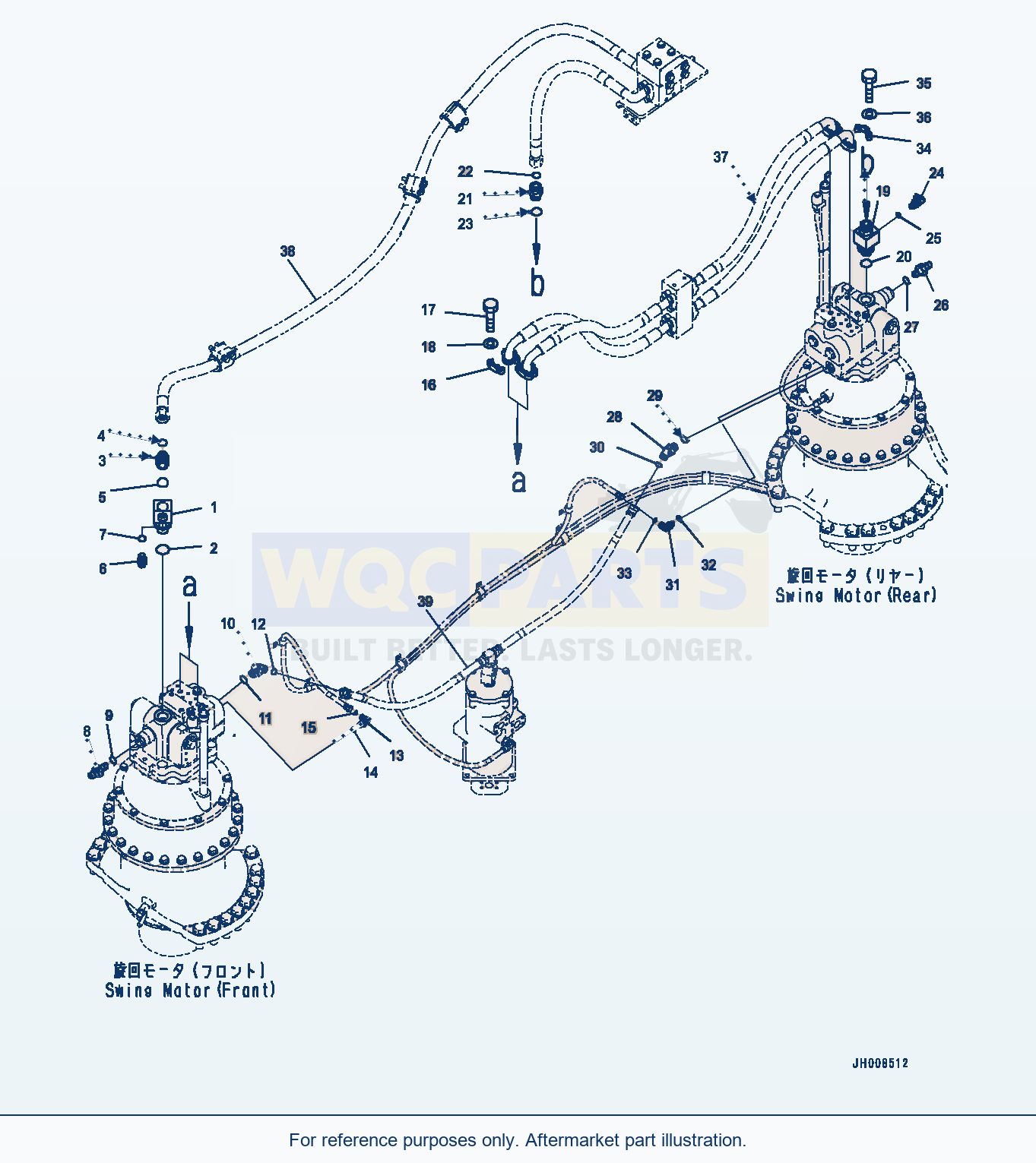 Komatsu PC1250LC-8 Swing Motor, (#30231-) parts diagram